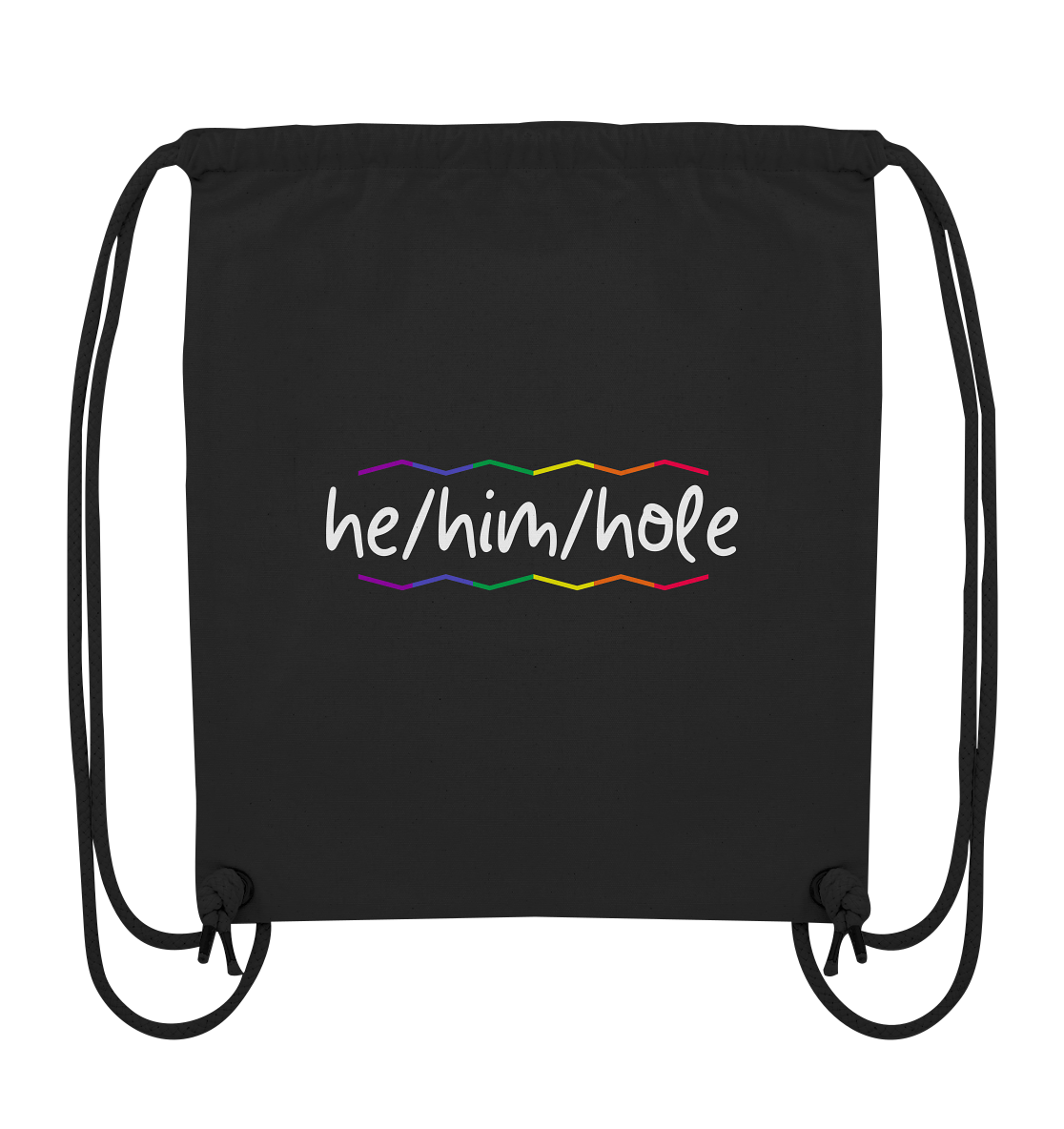he/him/hole "Pride Waves Edition" - Organic Gym-Bag