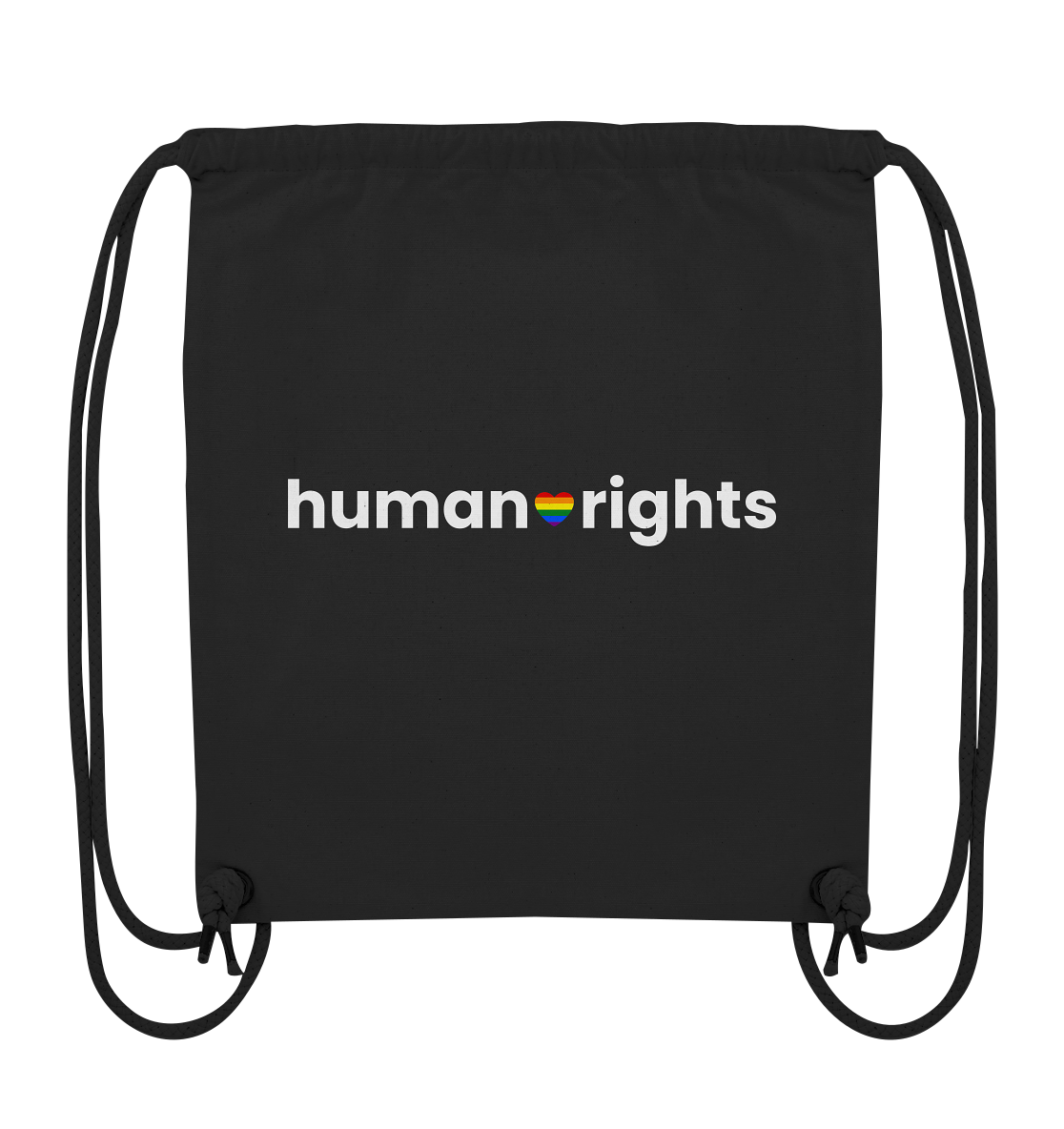 human Rights "Rainbow Heart Edition" - Organic Gym-Bag