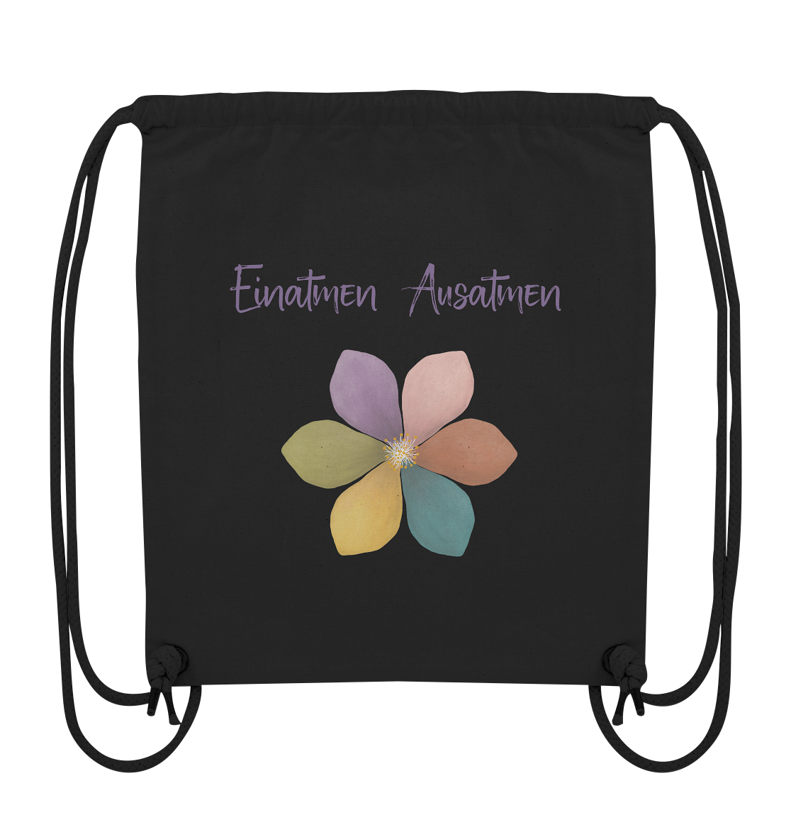 Einatmen Ausatmen "Achtsamkeitsblüte Edition" - Organic Gym-Bag