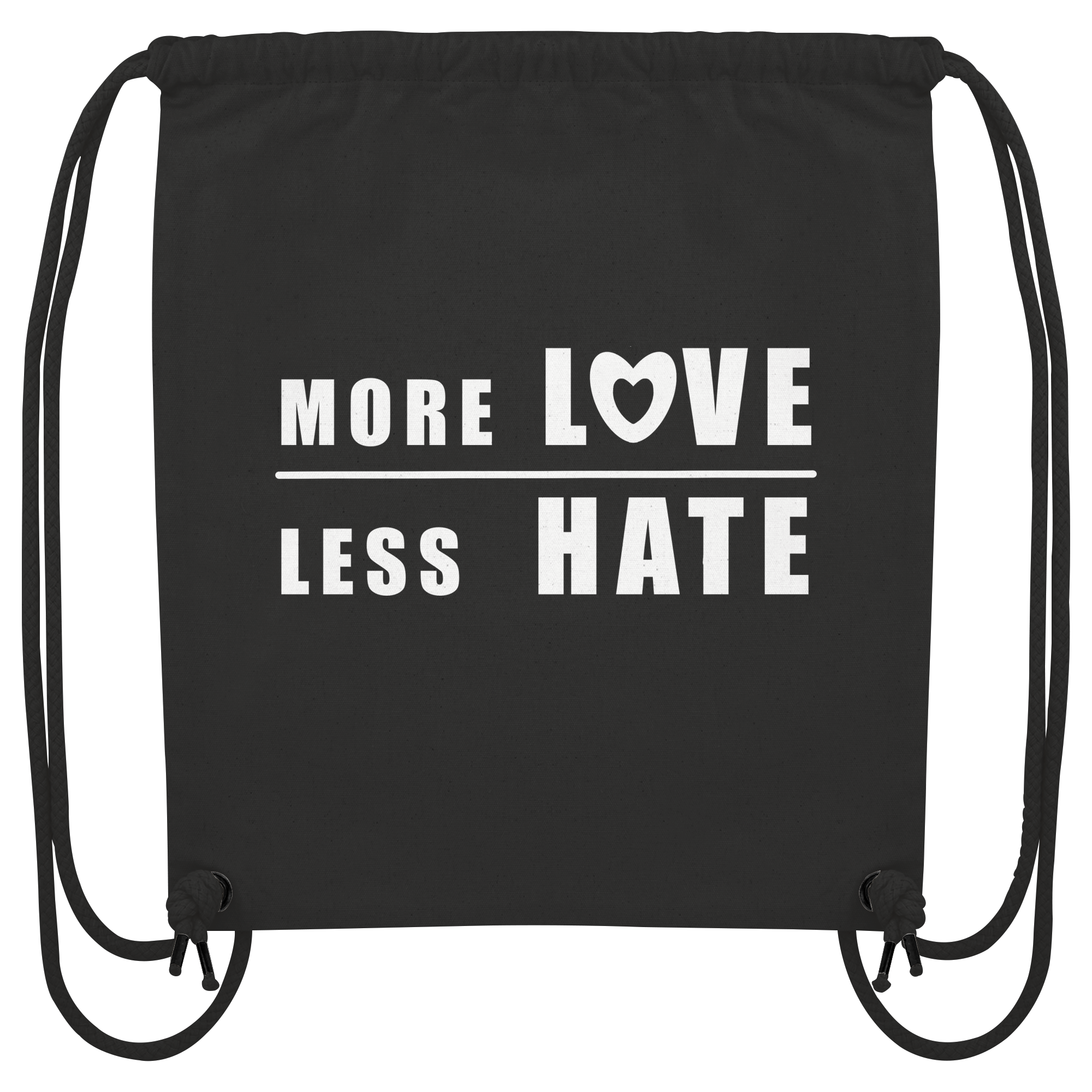 More Love Less Hate "Klare Kante Edition" - Organic Gym-Bag