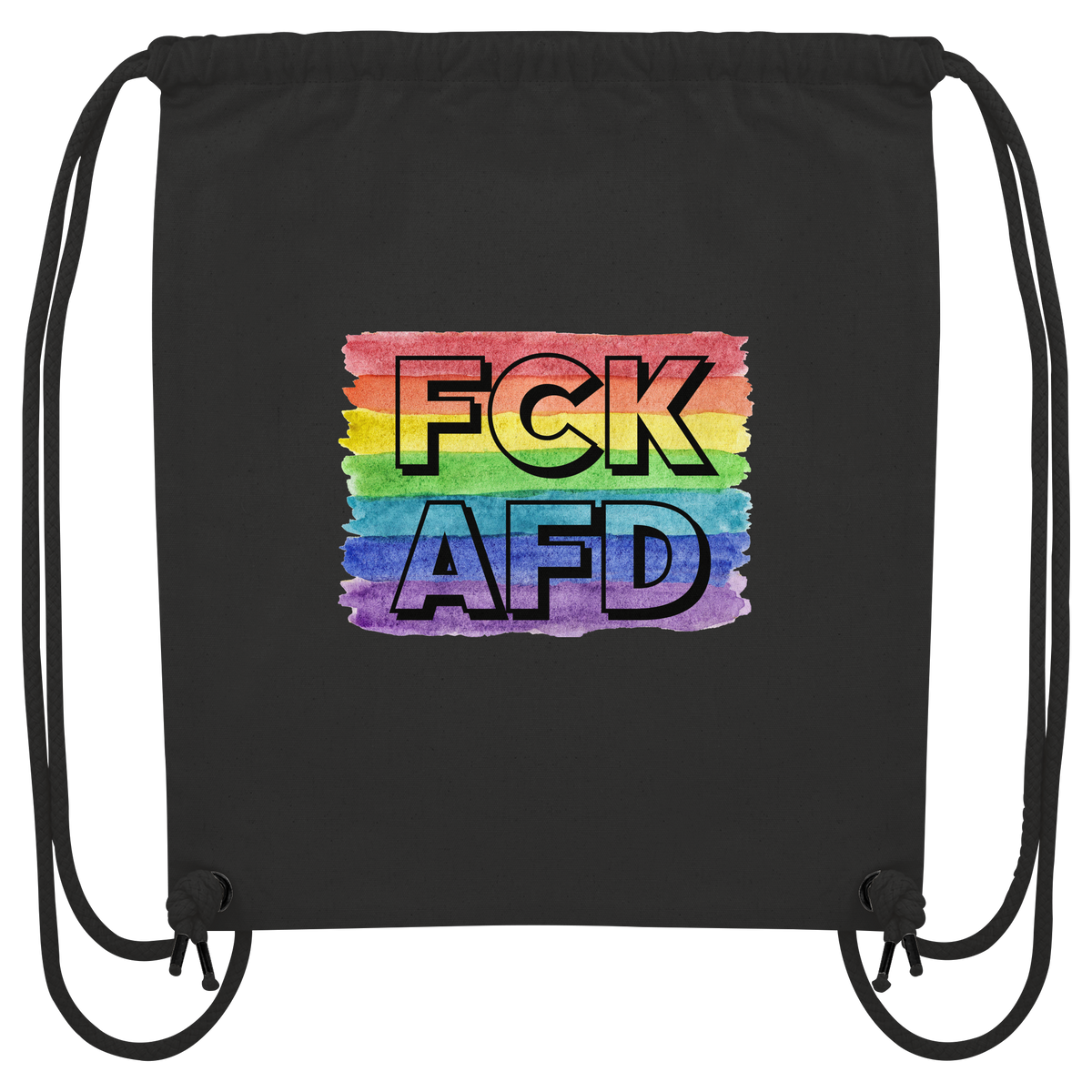 FCK AFD "Rainbow Resistance Edition" - Organic Gym-Bag