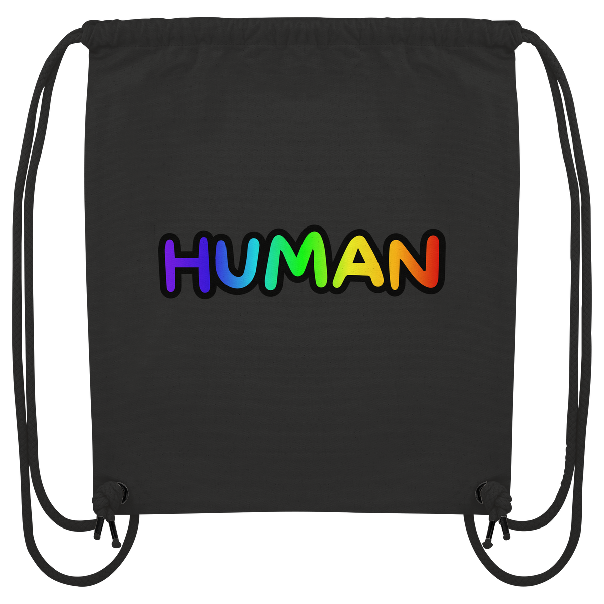 HUMAN in Regenbogen Farben "Bubble Edition" - Organic Gym-Bag