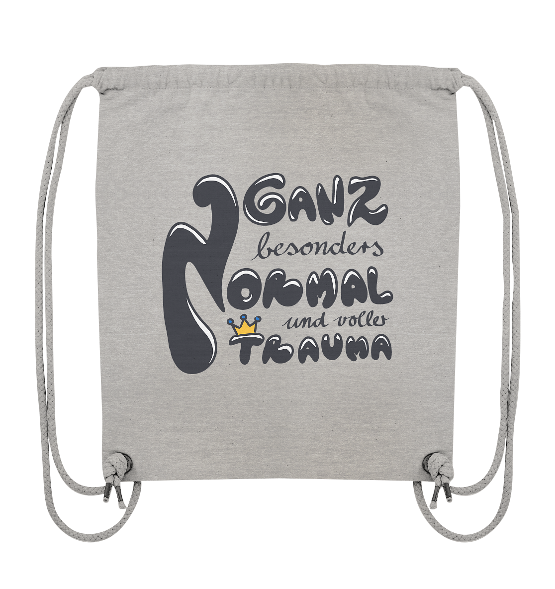Ganz besonders Normal und voller Trauma "Schwarze Edition" - Organic Gym-Bag