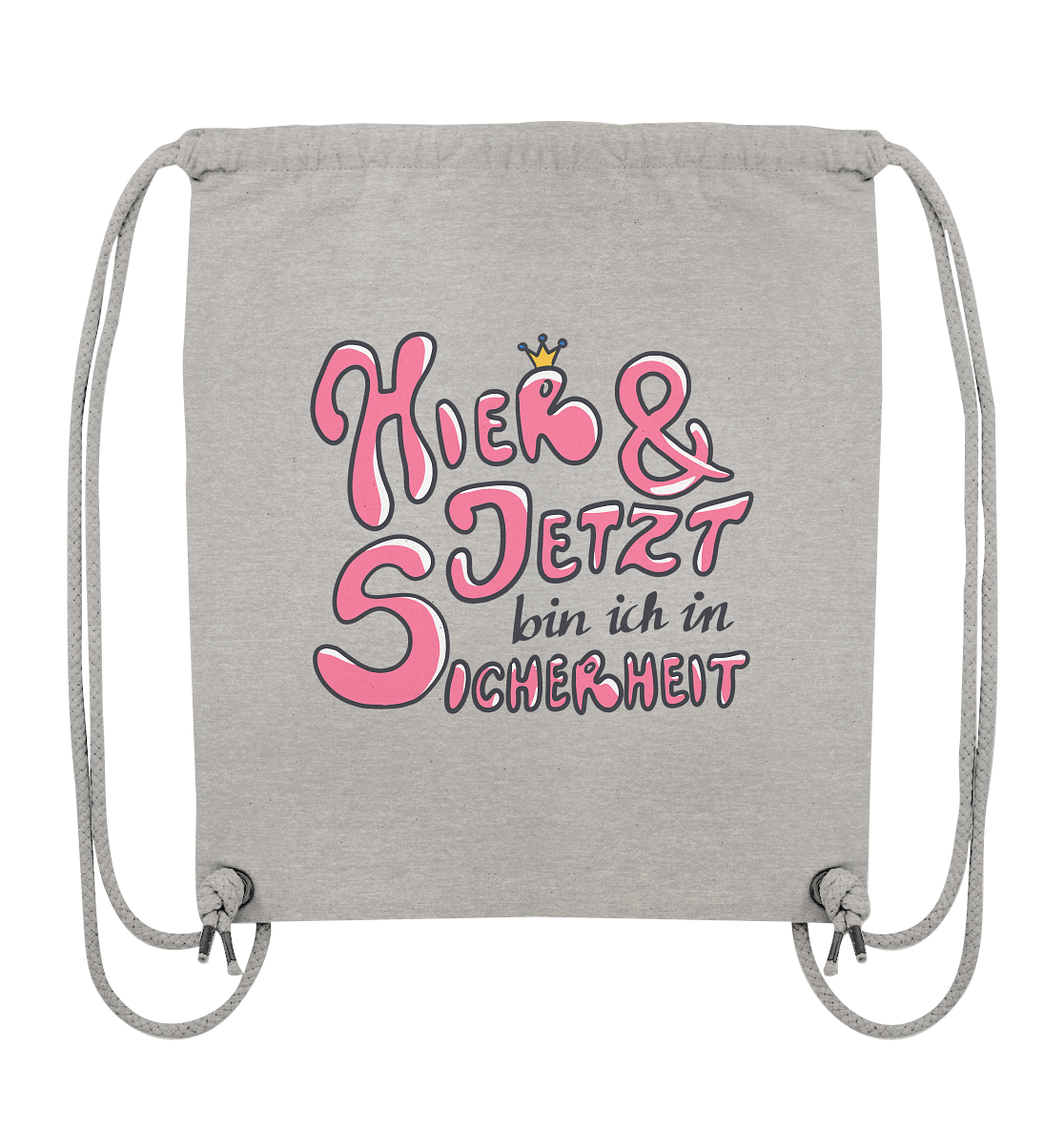 Hier und jetzt bin ich in Sicherheit "Pinke Edition" - Organic Gym-Bag