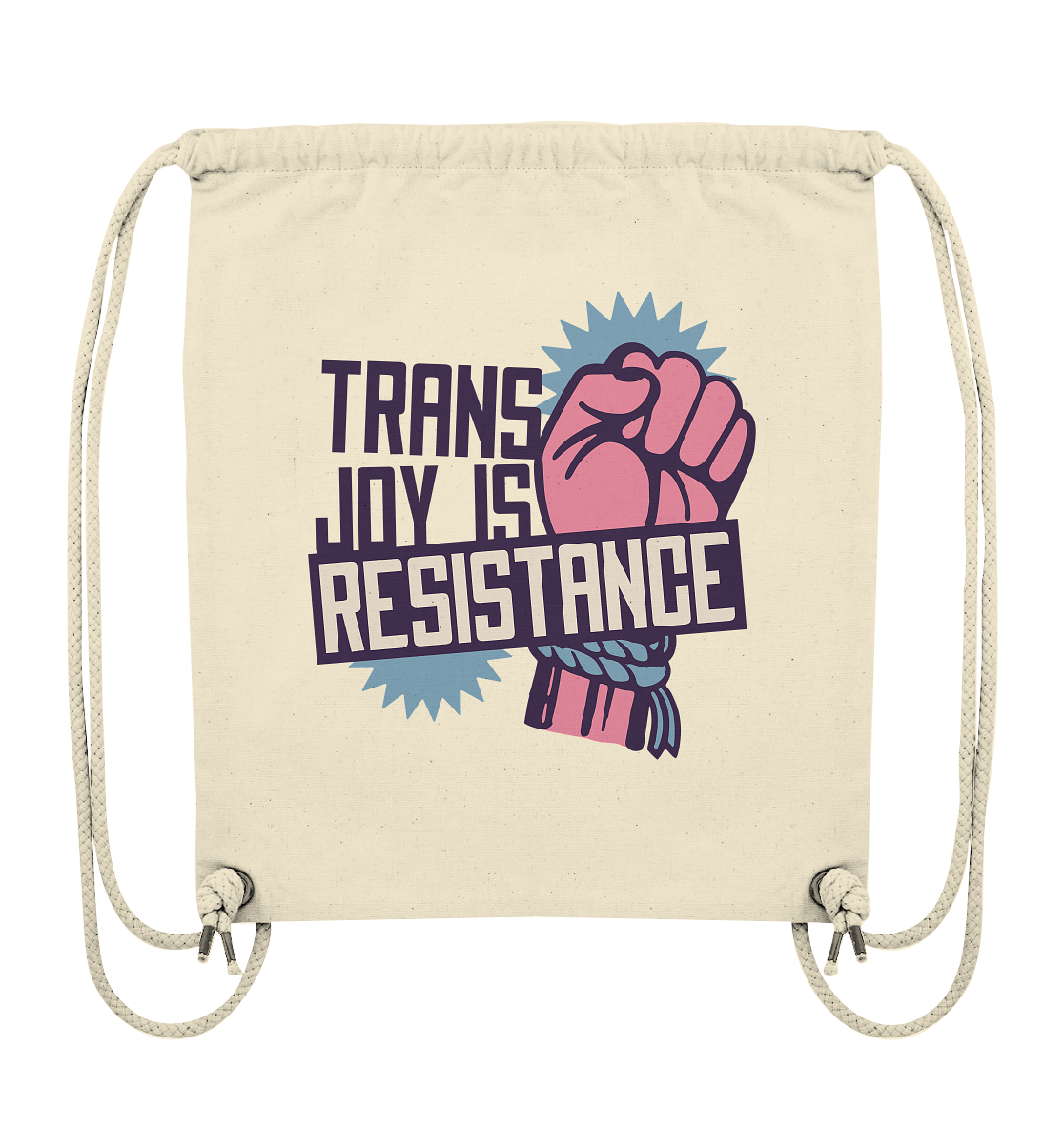 Trans Joy Is Resistance "Raised Fist Edition" - Organic Gym-Bag