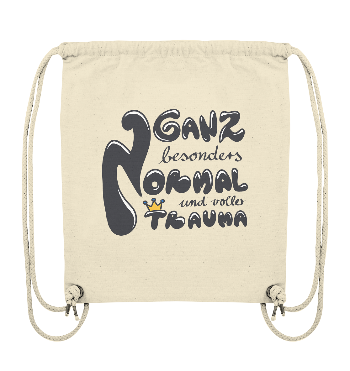 Ganz besonders Normal und voller Trauma "Schwarze Edition" - Organic Gym-Bag