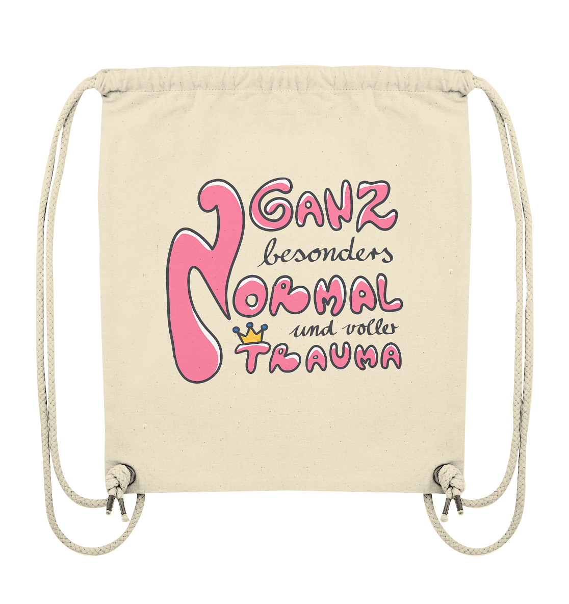 Ganz besonders Normal und voller Trauma "Pinke Edition" - Organic Gym-Bag