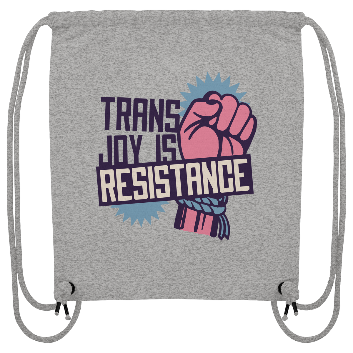 Trans Joy Is Resistance "Raised Fist Edition" - Organic Gym-Bag