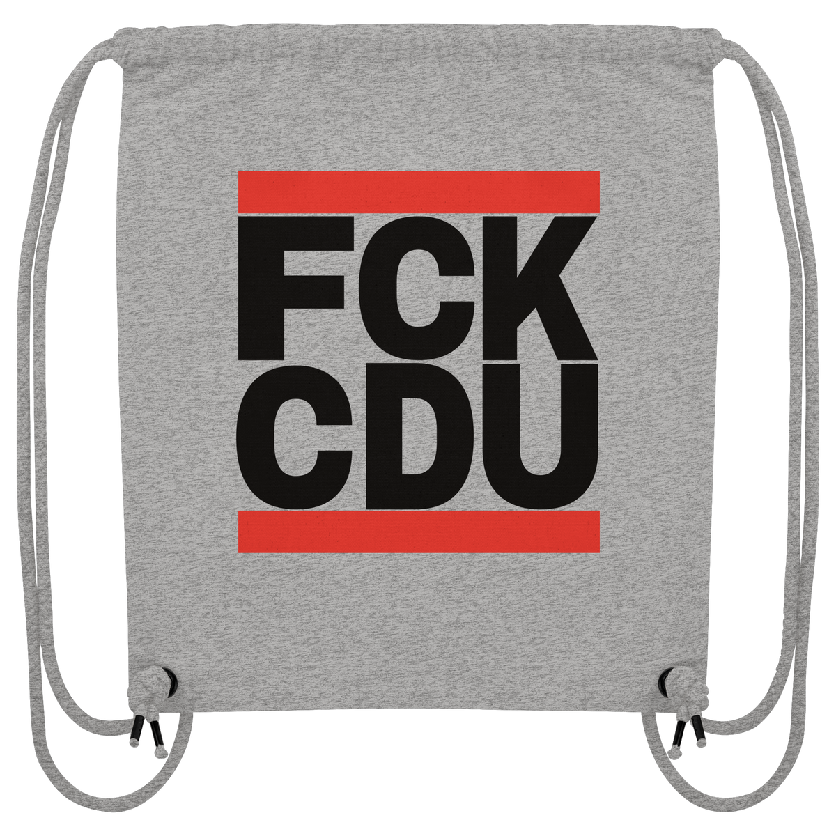 FCK CDU (schwarze Schrift) - Organic Gym-Bag