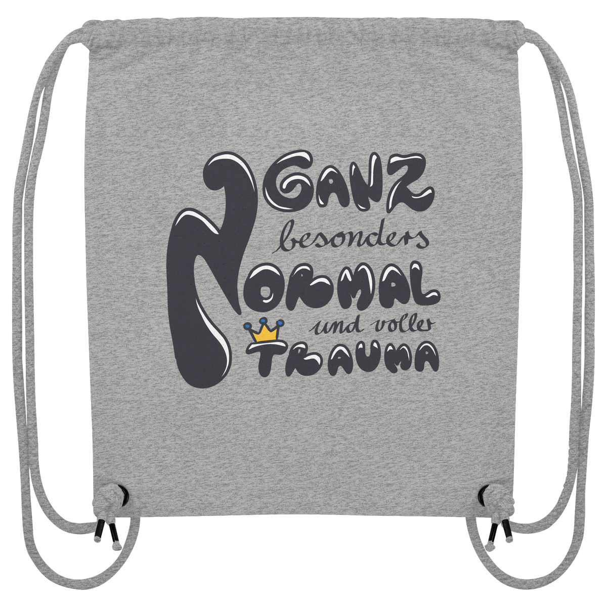 Ganz besonders Normal und voller Trauma "Schwarze Edition" - Organic Gym-Bag