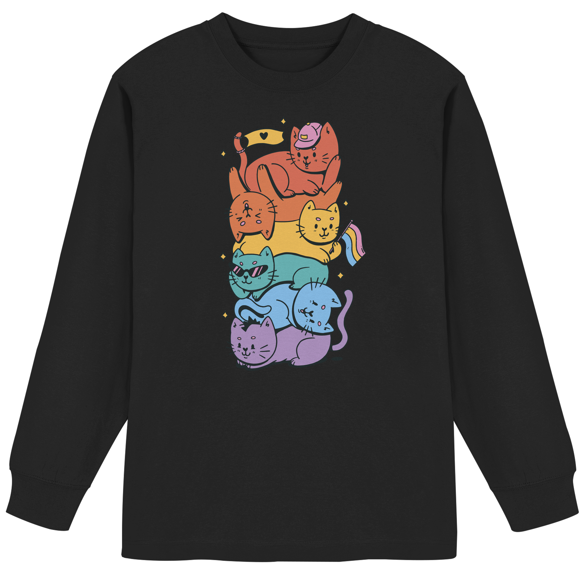 LGBTQ+ Katzen - Organic Heavy Oversized Longsleeve T-Shirt