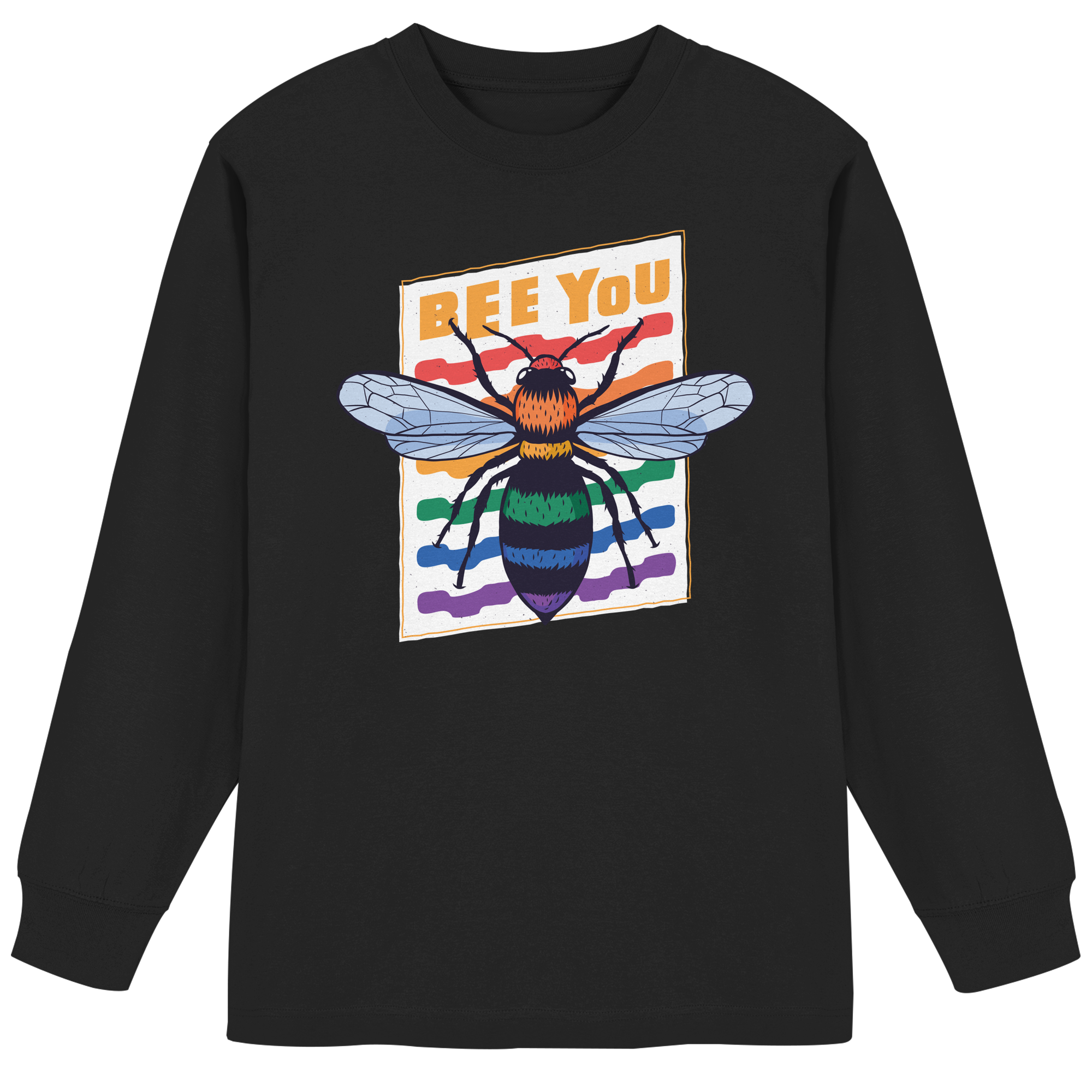 Bee You "Rainbow Edition" - Organic Heavy Oversized Longsleeve T-Shirt