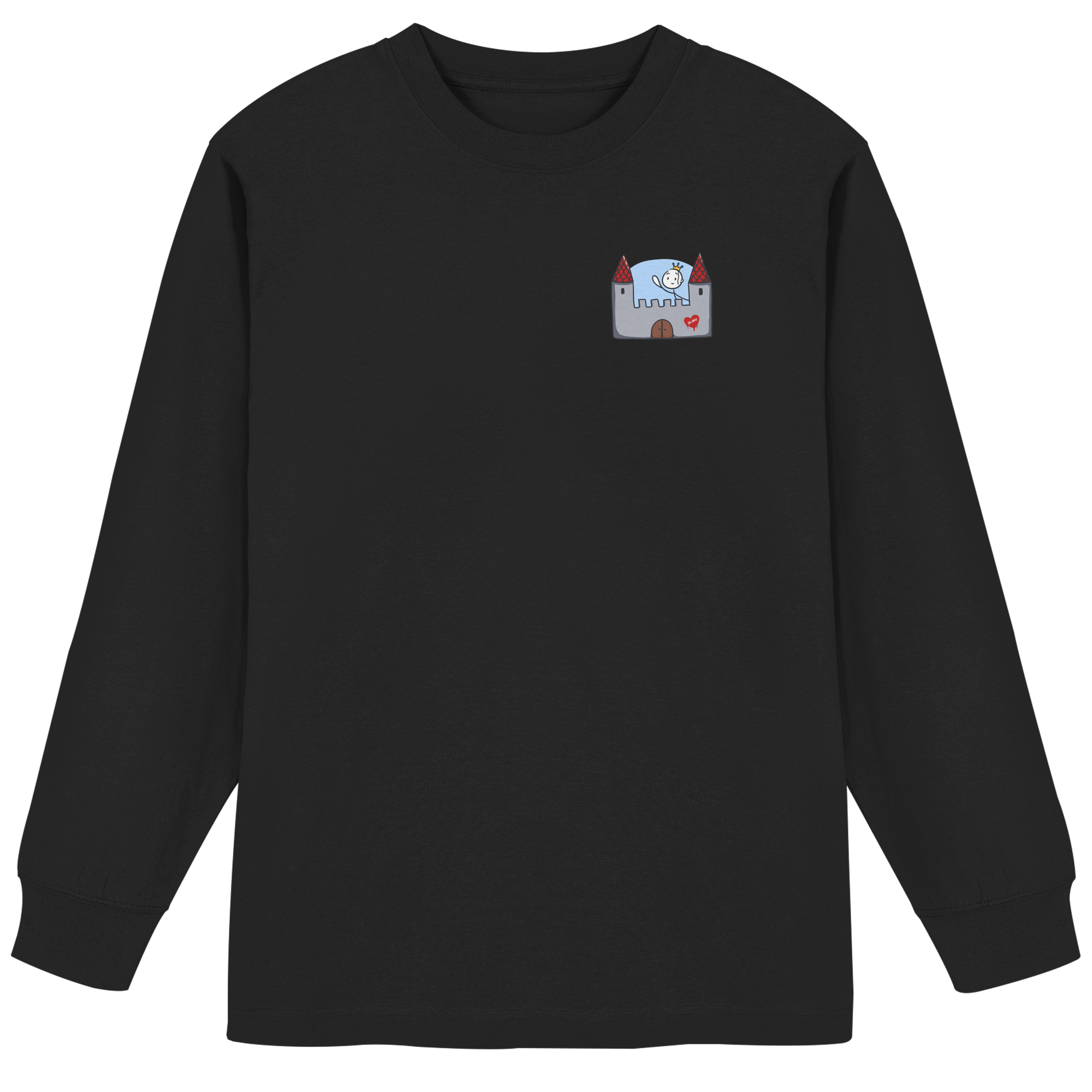 Hier und jetzt bin ich in Sicherheit "Bunte Edition" Backprint - Organic Heavy Oversized Longsleeve T-Shirt