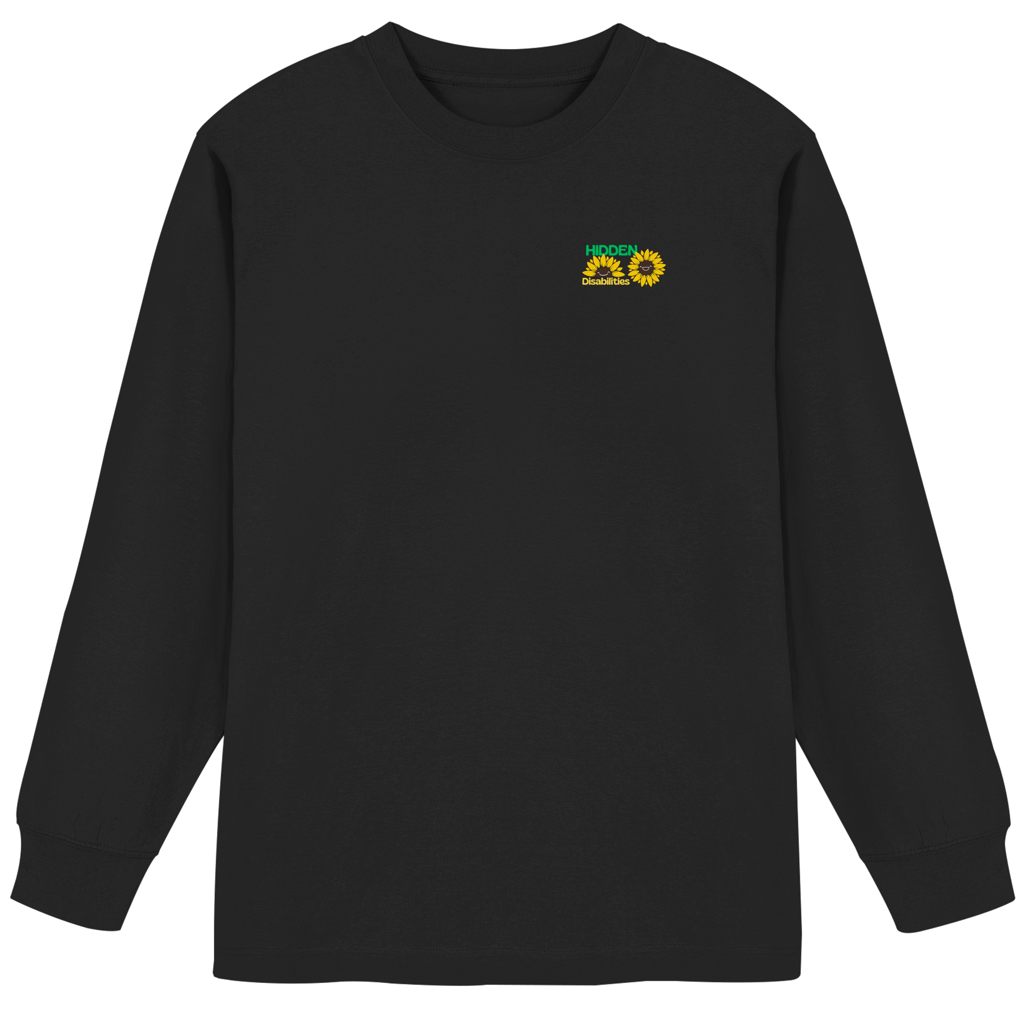 Hidden Disabilities "Sunflower Smile Edition" - Organic Heavy Oversized Longsleeve T-Shirt