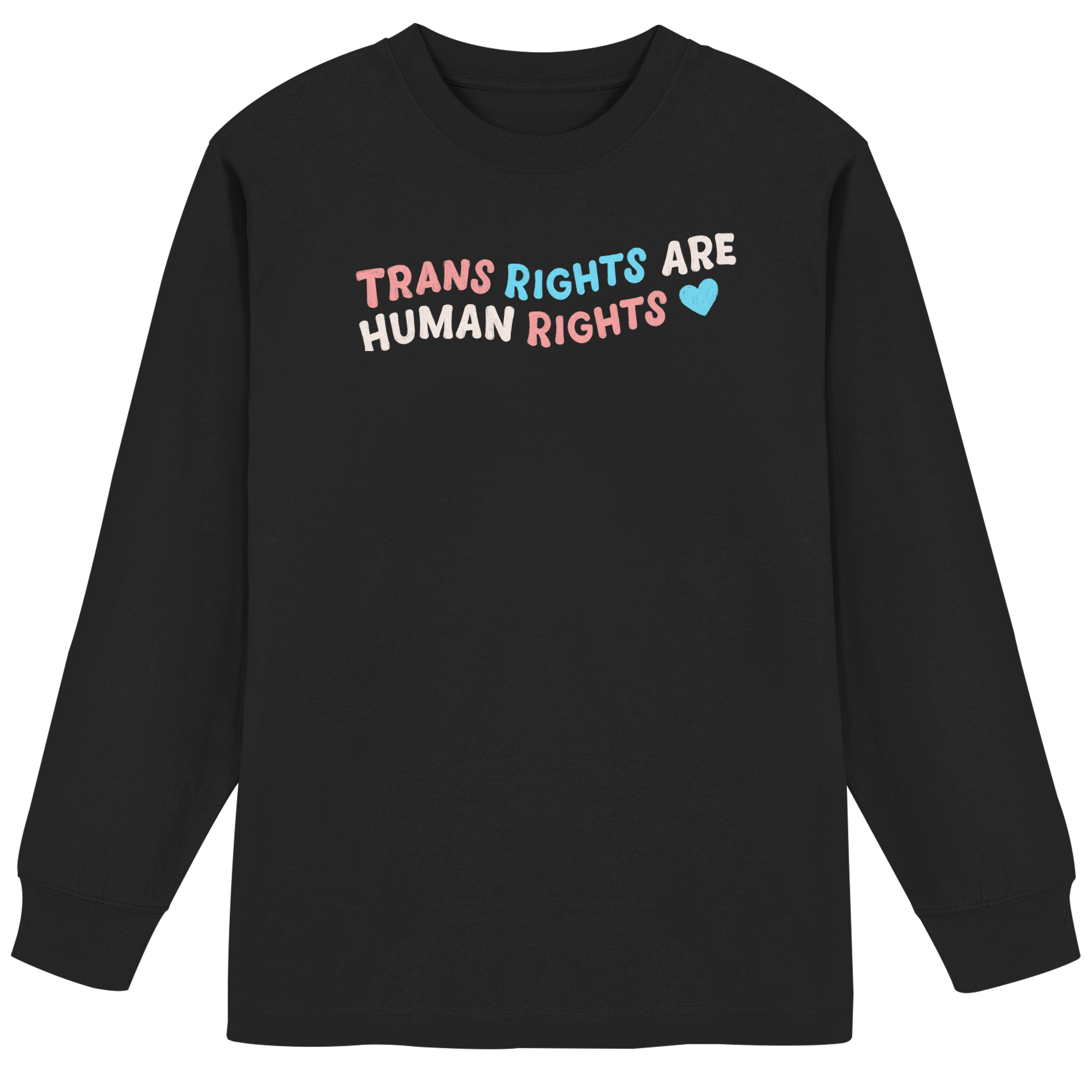 Trans Rights are Human Rights "Pastel Power Edition" - Organic Heavy Oversized Longsleeve T-Shirt
