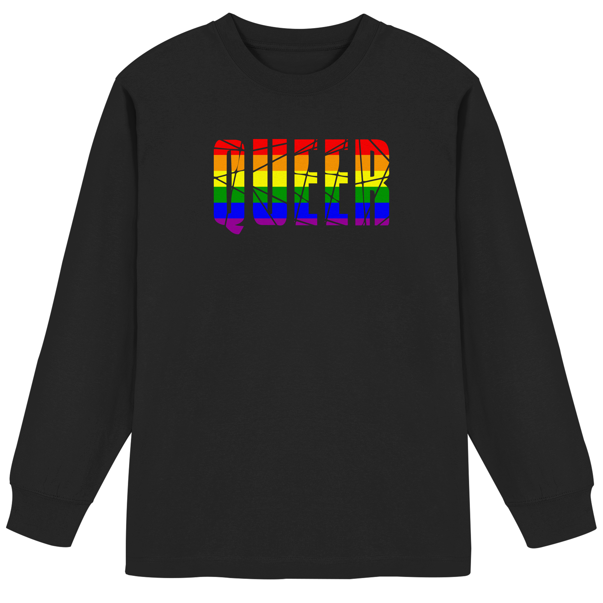 QUEER in Regenbogen Farben - Organic Heavy Oversized Longsleeve T-Shirt