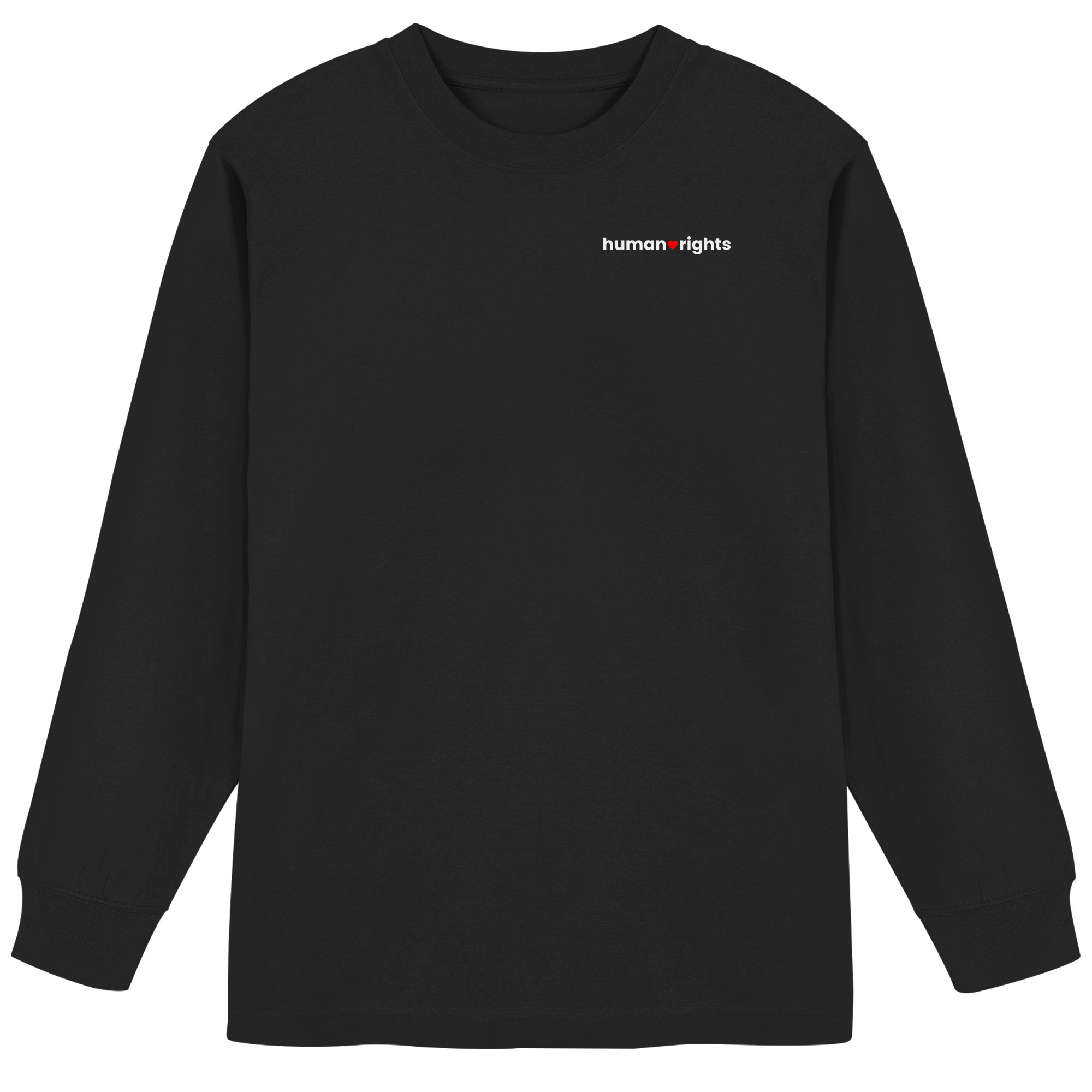 human rights "Red Heart Edition" - Organic Heavy Oversized Longsleeve T-Shirt