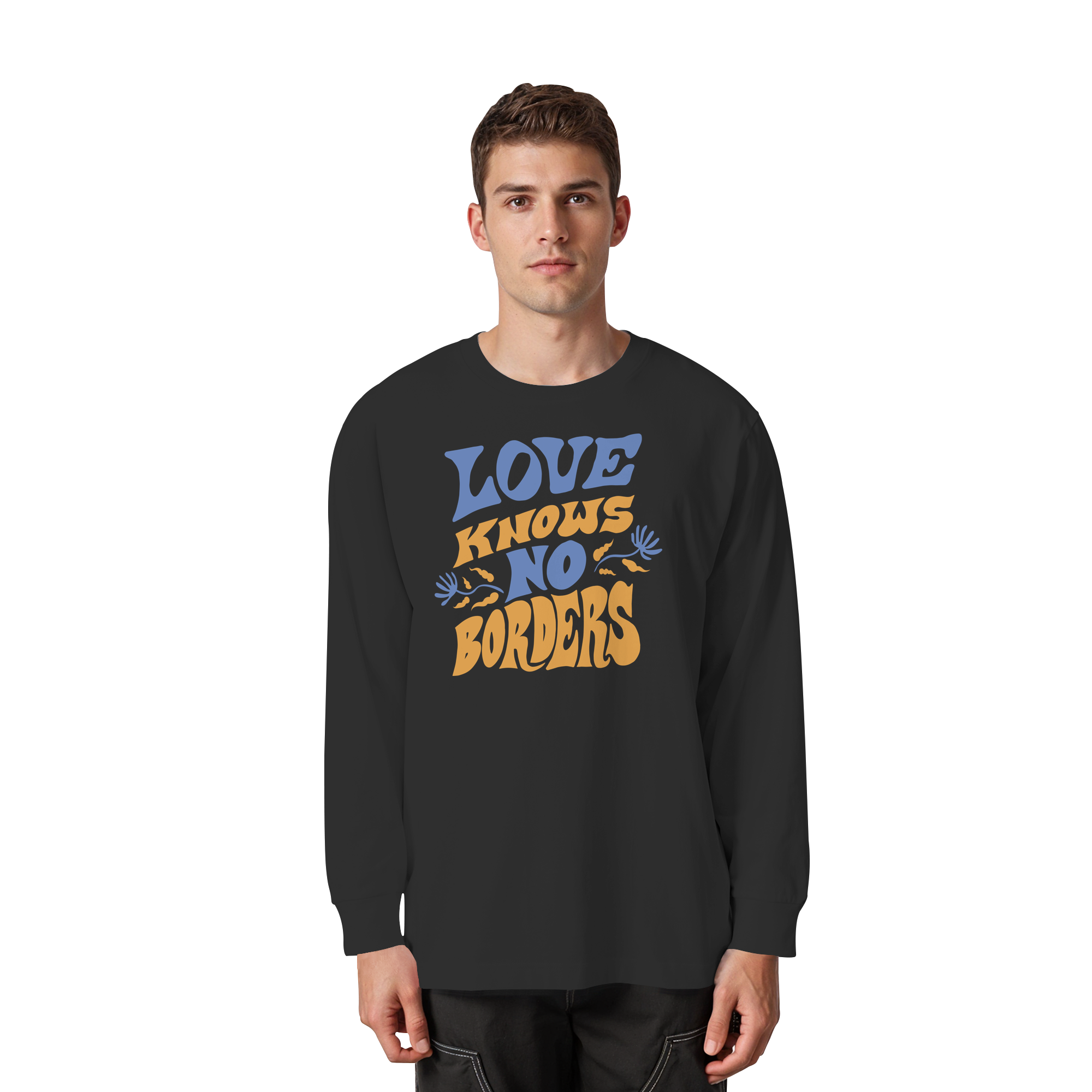 Love Knows No Borders - Organic Heavy Oversized Longsleeve T-Shirt