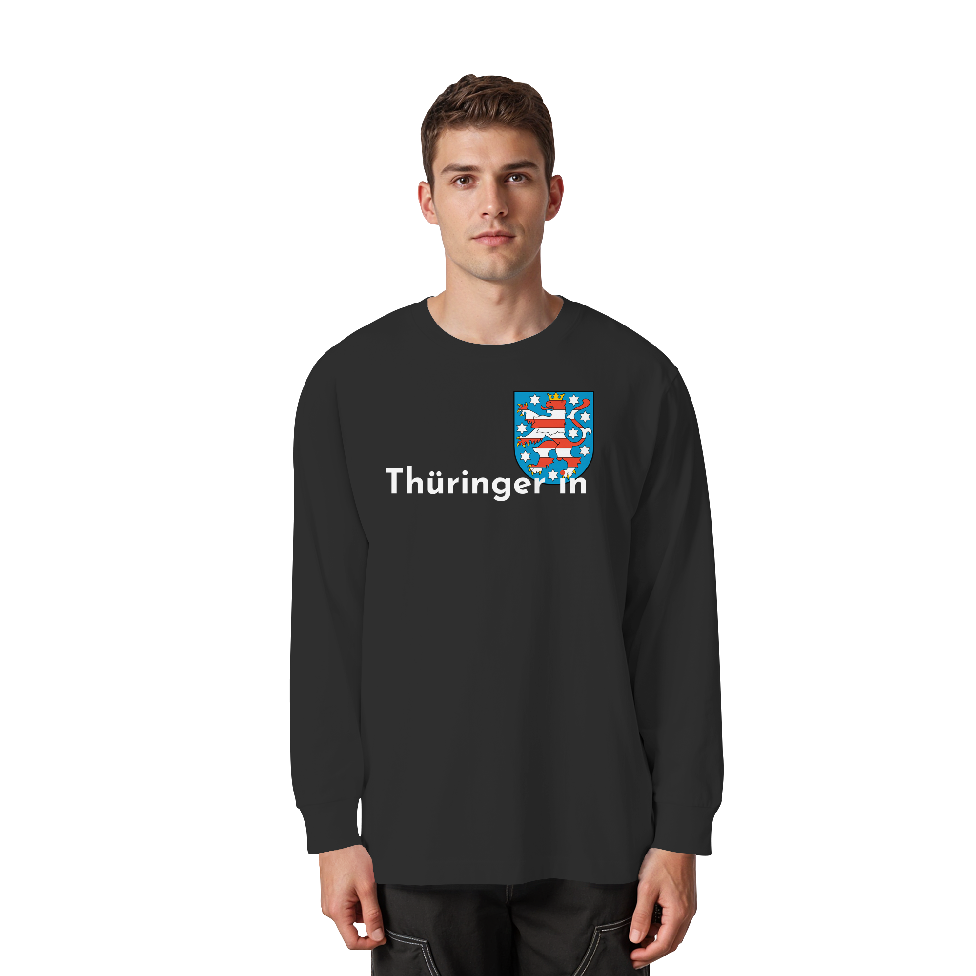 Thüringer*in "Wappen Edition" - Organic Heavy Oversized Longsleeve T-Shirt