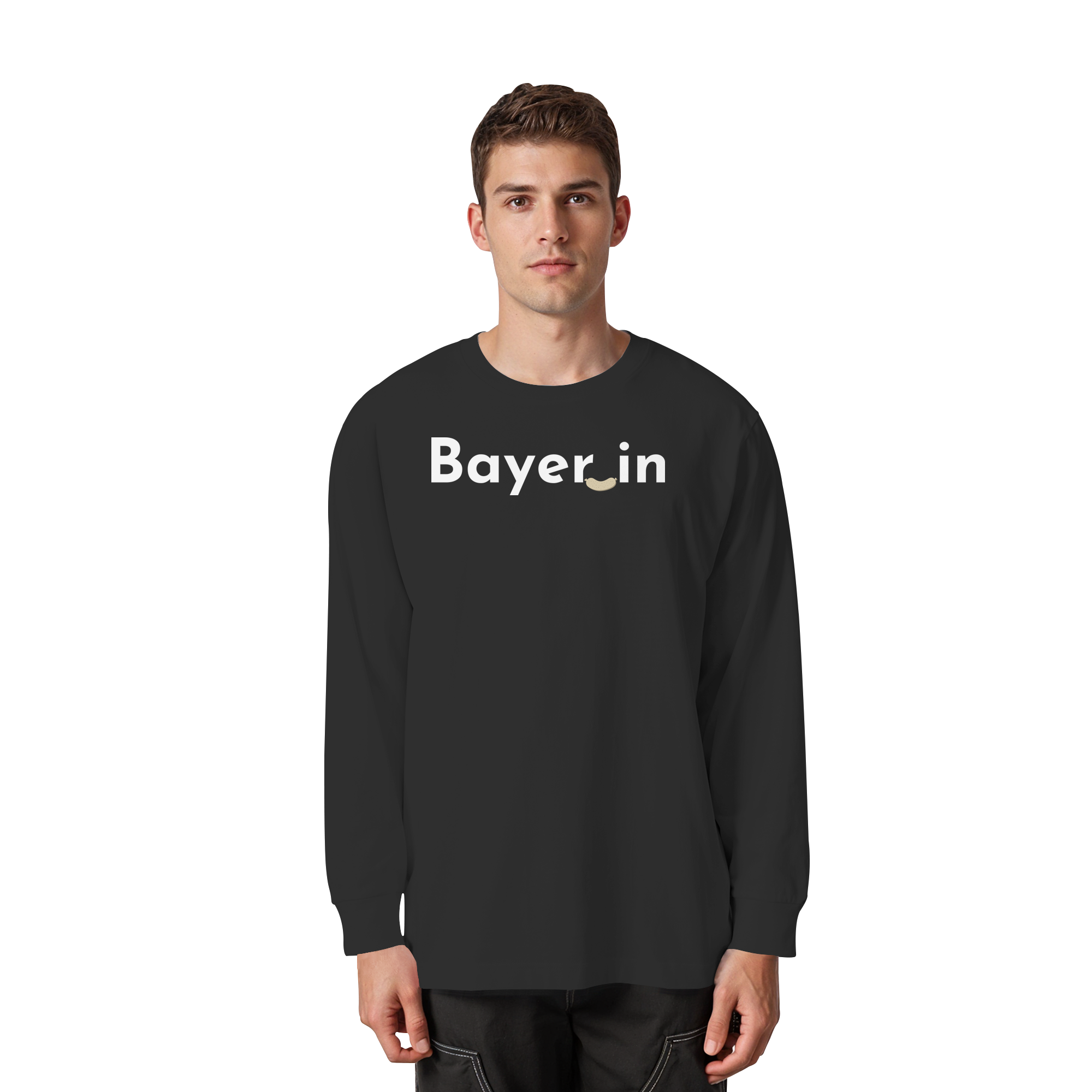 Bayer_in "Weißwurst-Edition" - Organic Heavy Oversized Longsleeve T-Shirt