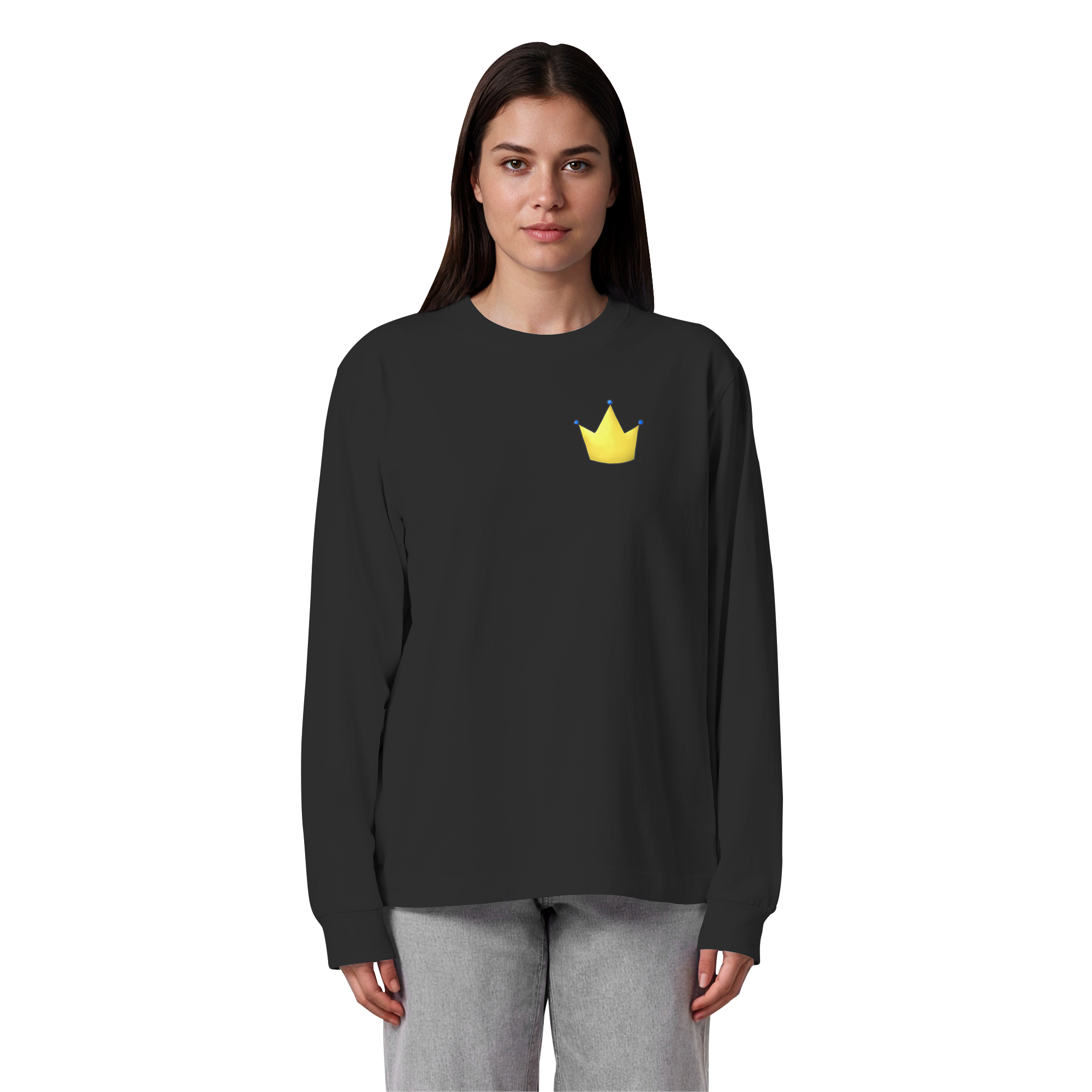 Survivor Queens Logo "Krone Edition" - Organic Heavy Oversized Longsleeve T-Shirt