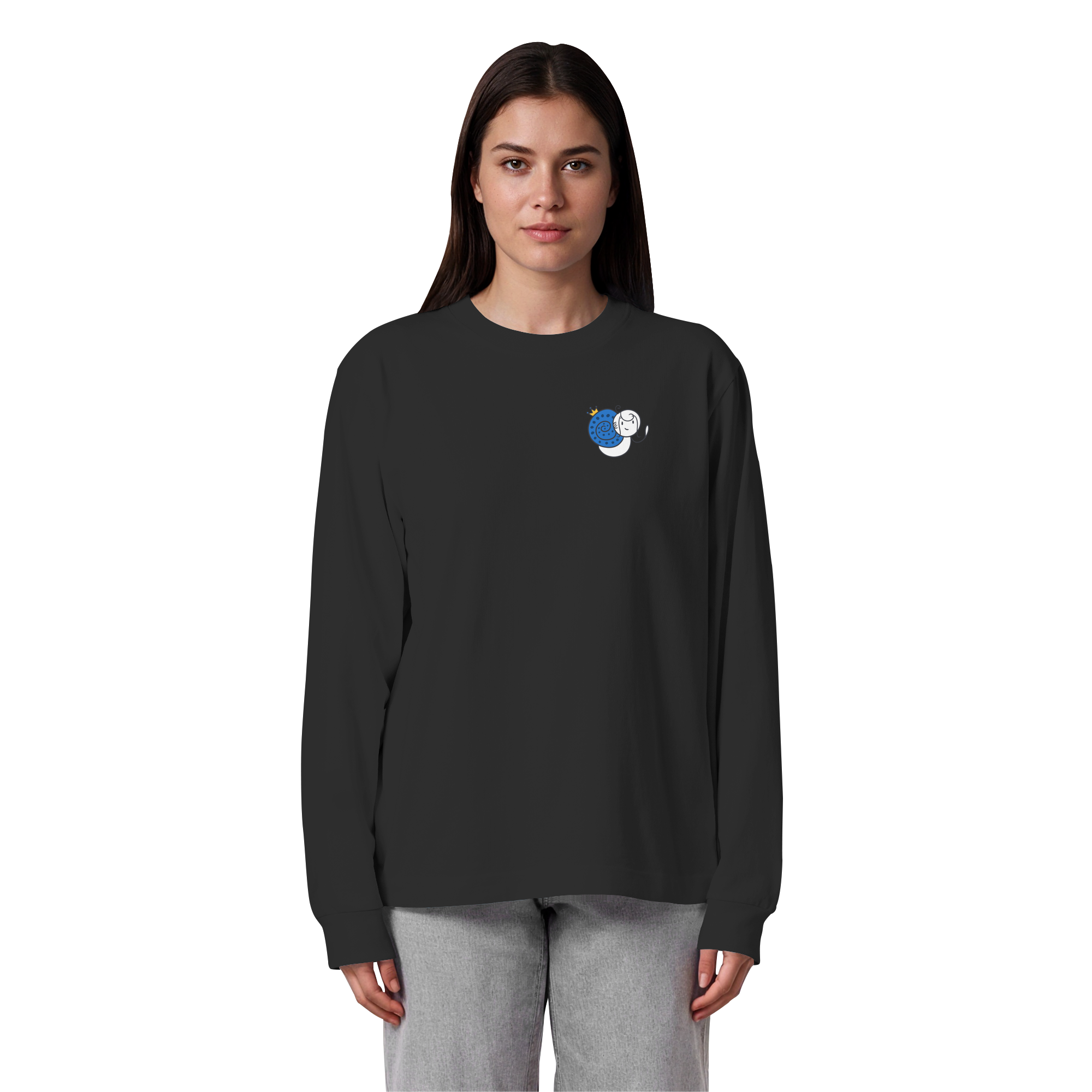 Meine Heilung braucht Zeit "Bunte Edition" Backprint - Organic Heavy Oversized Longsleeve T-Shirt