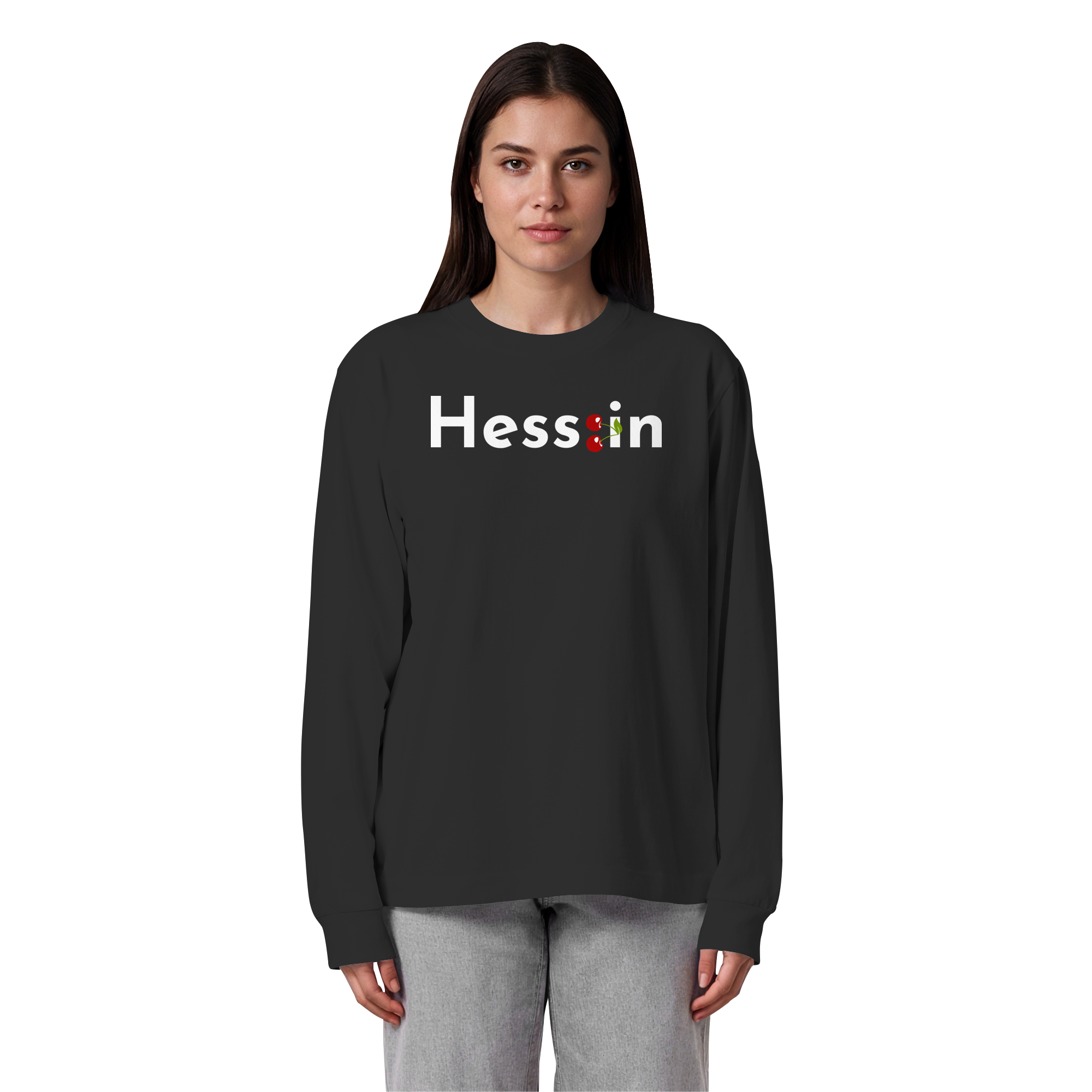 Hess:in "Kirschen Edition" - Organic Heavy Oversized Longsleeve T-Shirt
