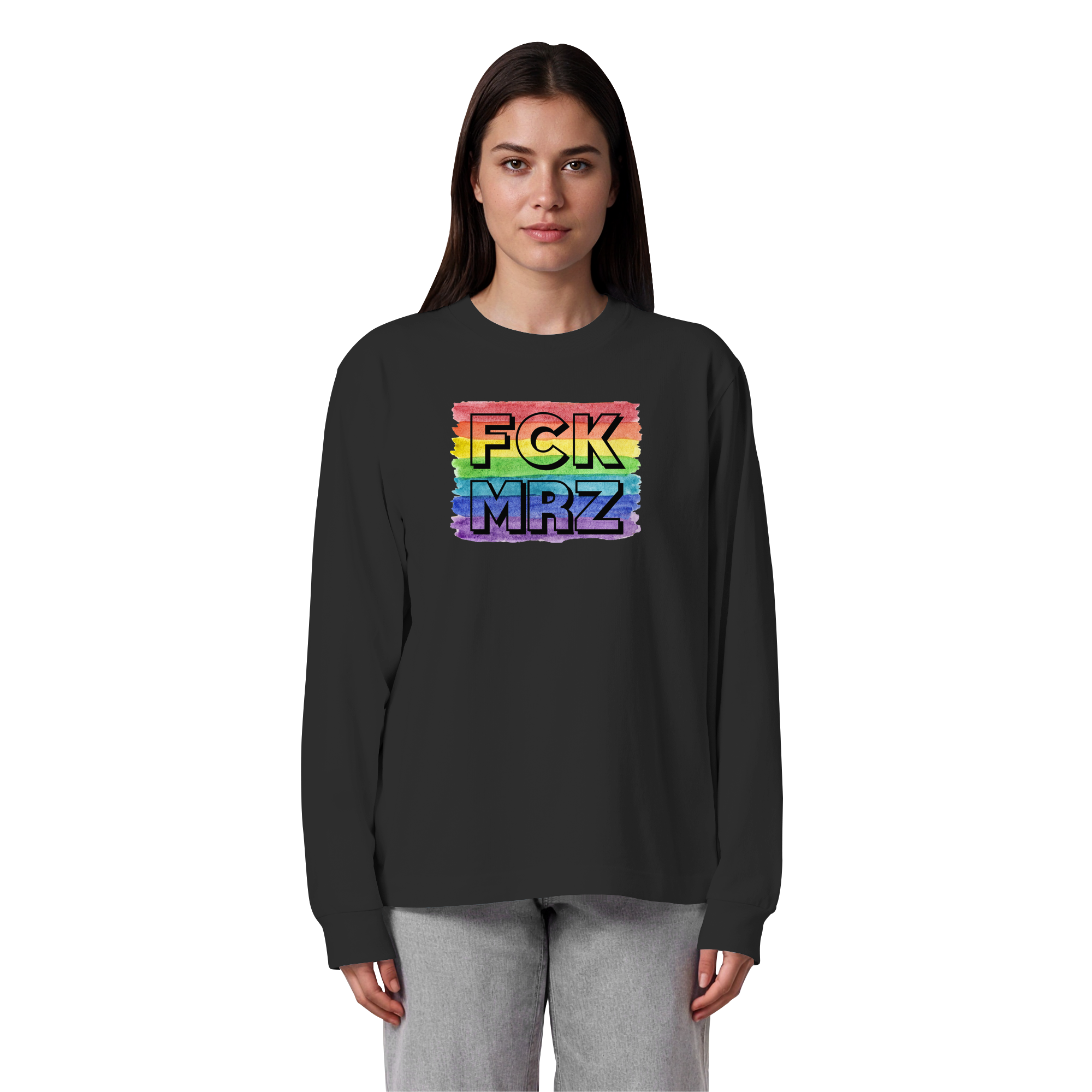 FCK MRZ "Rainbow Resistance Edition" - Organic Heavy Oversized Longsleeve T-Shirt