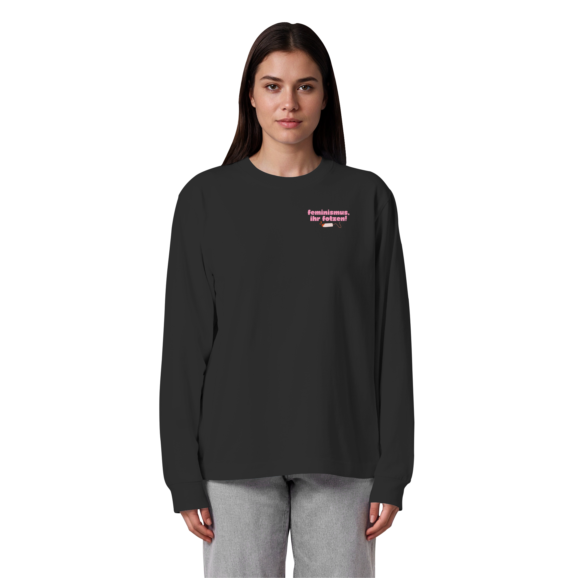 Feminismus Ihr Fotzen - Organic Heavy Oversized Longsleeve T-Shirt