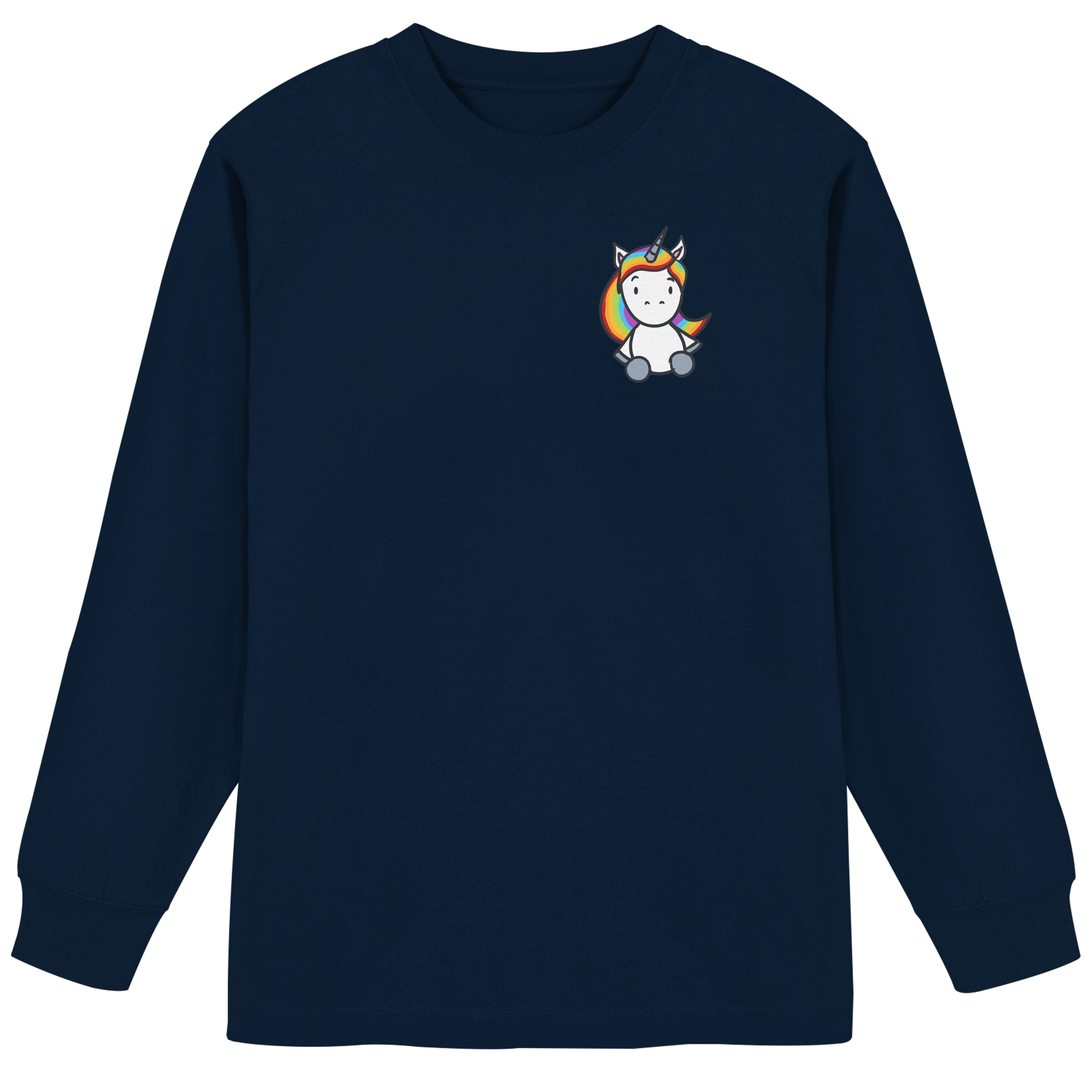 Schwarz Weiß wird Regenbogen Farben Backprint (dunkel) - Organic Heavy Oversized Longsleeve T-Shirt