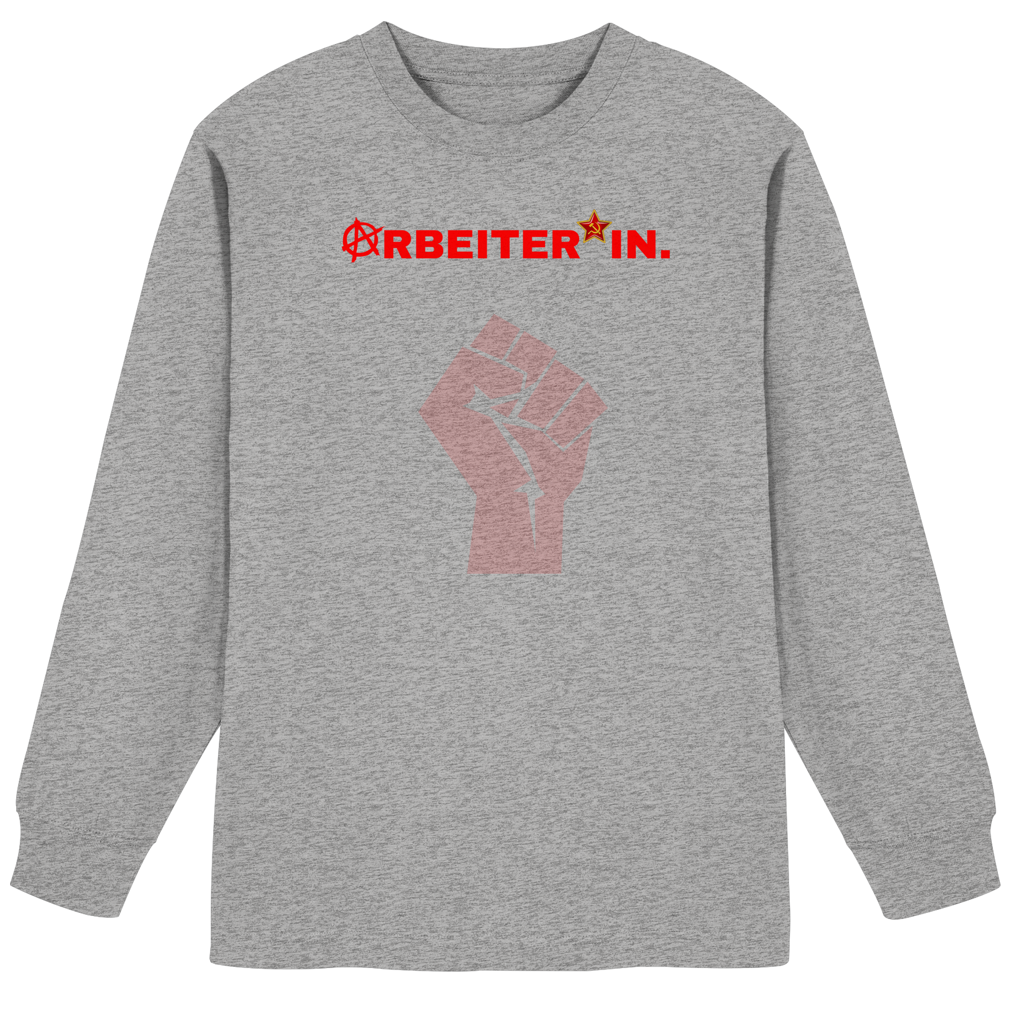 ARBEITER*IN. "Solidarisch und Frei Edition" - Organic Heavy Oversized Longsleeve T-Shirt