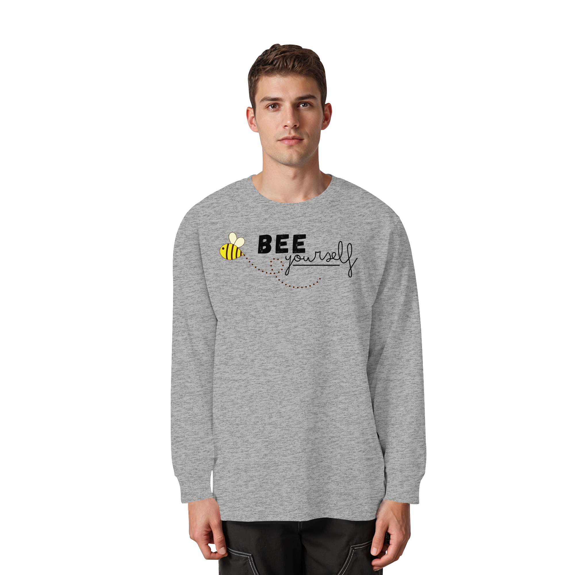 Bee yourself "Léon Edition" - Organic Heavy Oversized Longsleeve T-Shirt