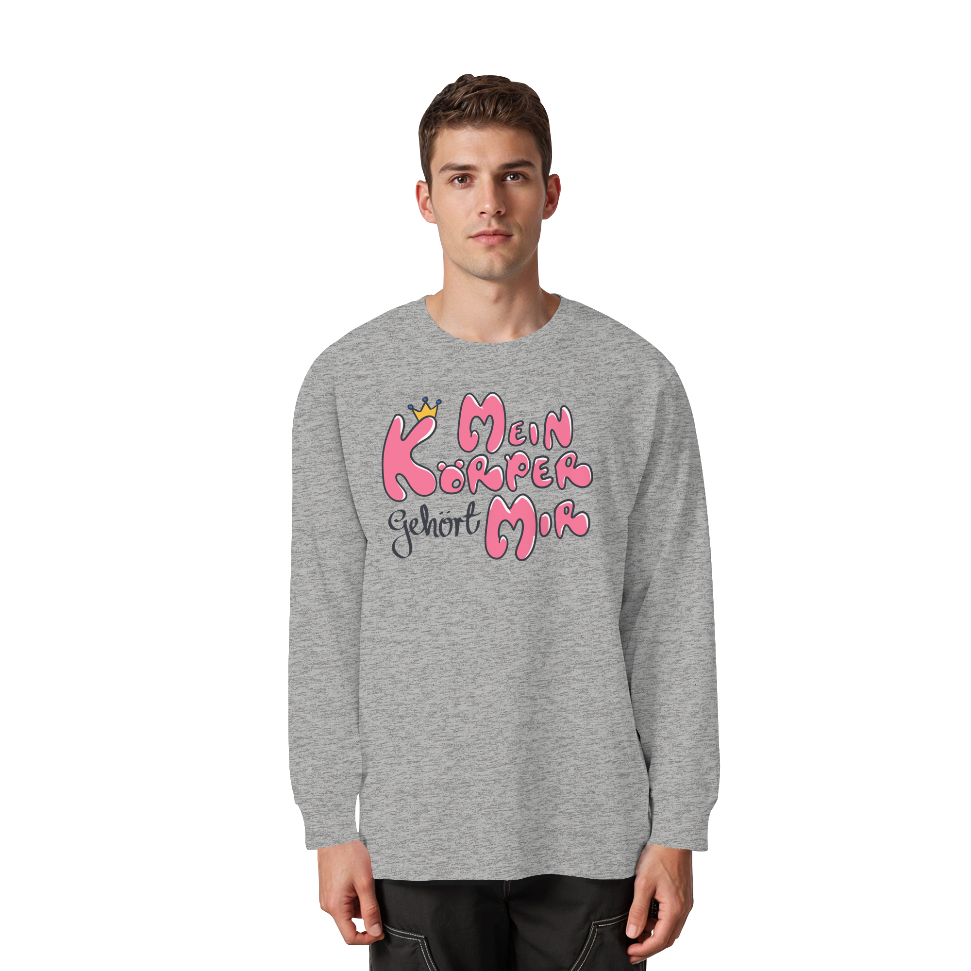 Mein Körper gehört mir "Pinke Edition" - Organic Heavy Oversized Longsleeve T-Shirt