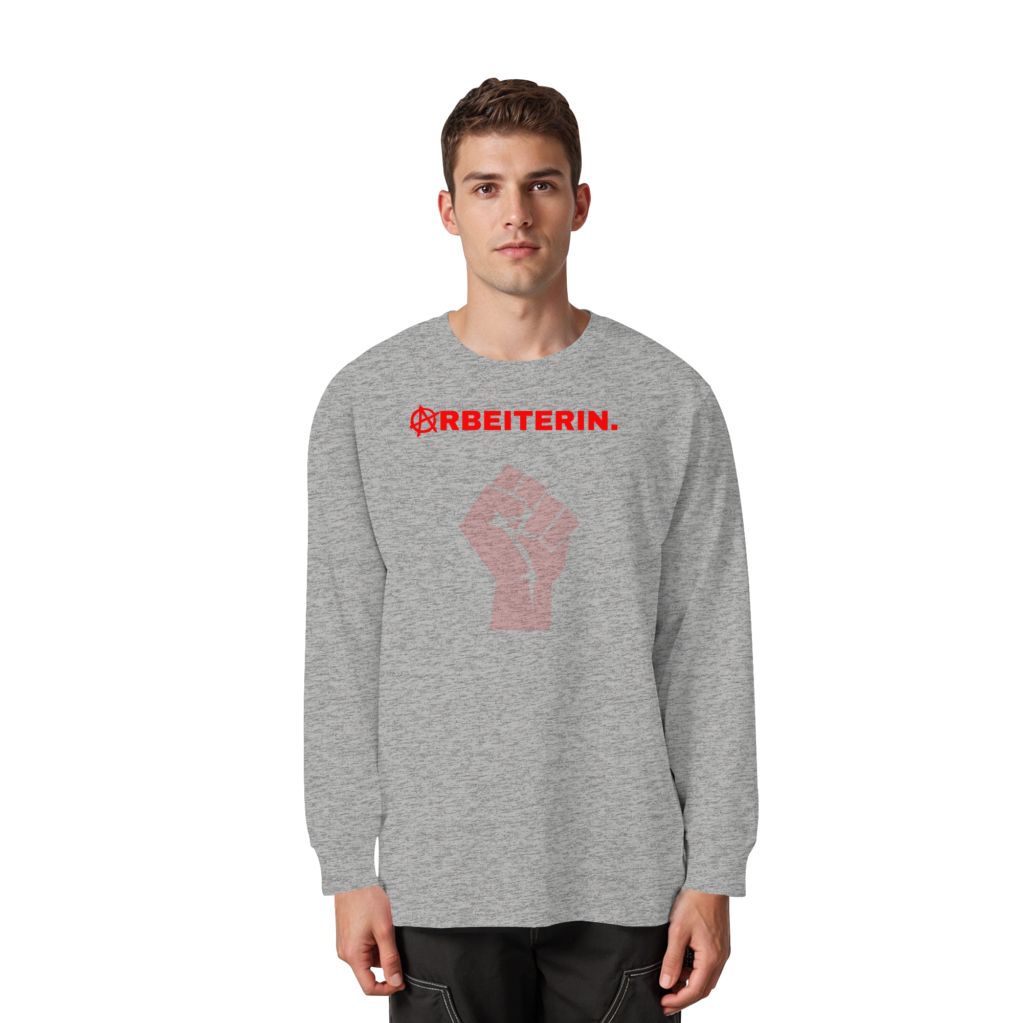 ARBEITERIN. "Solidarisch und Frei Edition" - Organic Heavy Oversized Longsleeve T-Shirt