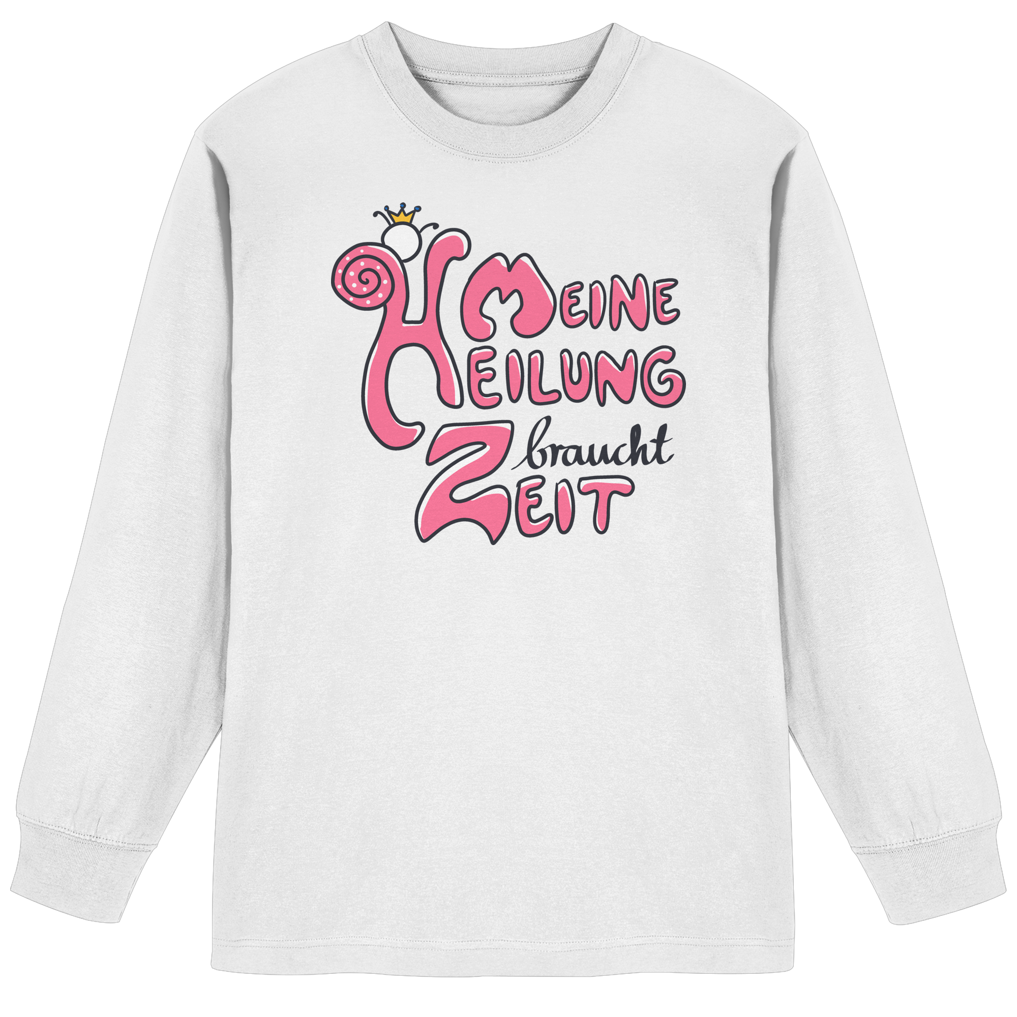 Meine Heilung braucht Zeit "Pinke Edition" - Organic Heavy Oversized Longsleeve T-Shirt