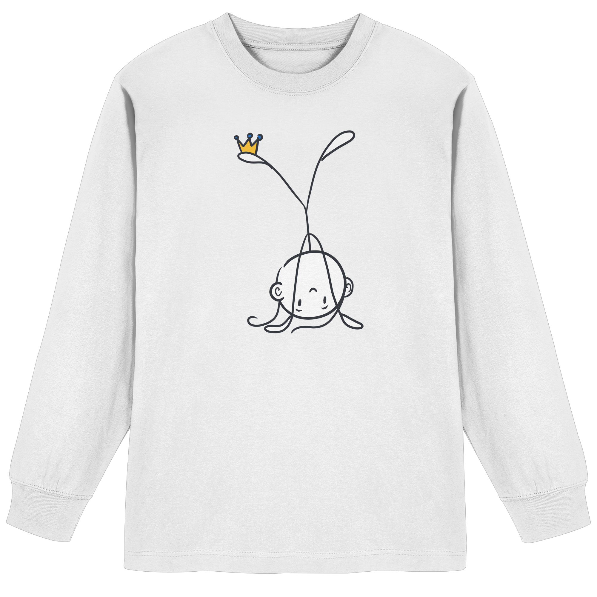 Seelenmännchen "Handstand Edition" Frontprint (hell) - Organic Heavy Oversized Longsleeve T-Shirt