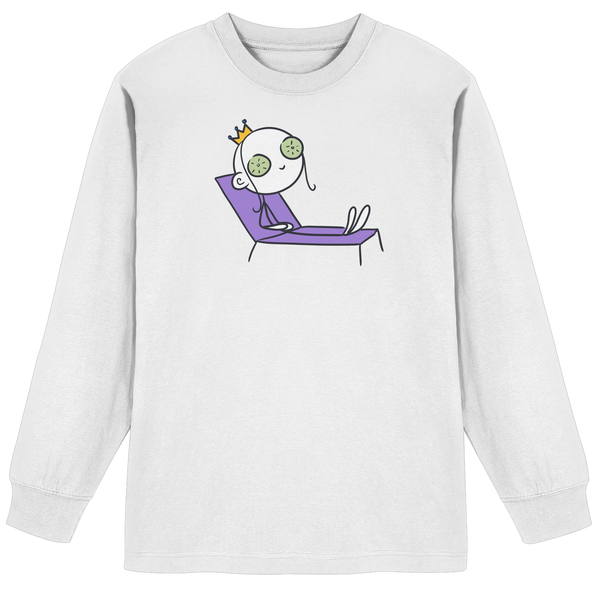 Seelenmännchen "Chill Out Edition" Frontprint - Organic Heavy Oversized Longsleeve T-Shirt