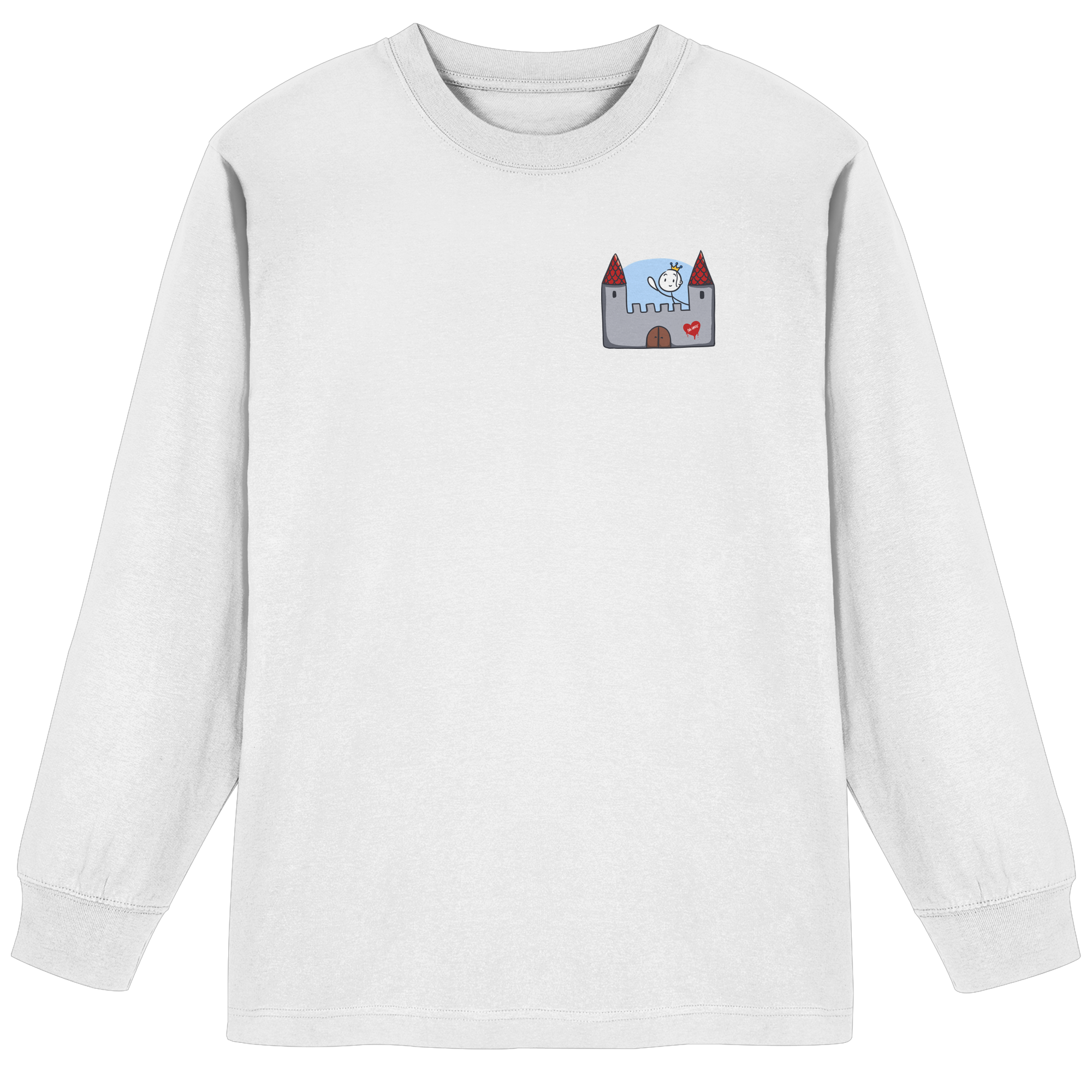 Seelenmännchen "Schloss Edition" Brustprint (hell) - Organic Heavy Oversized Longsleeve T-Shirt