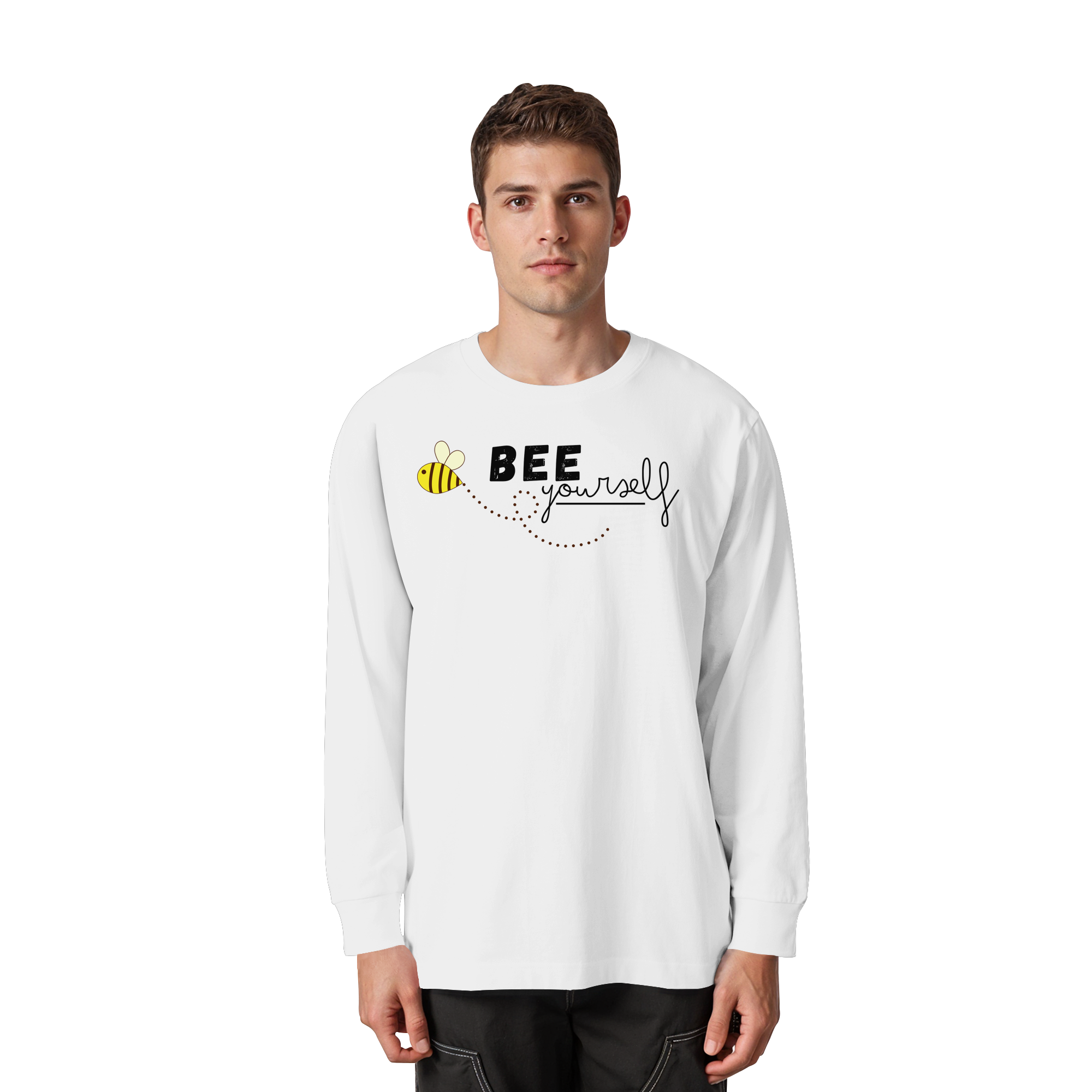 Bee yourself "Léon Edition" - Organic Heavy Oversized Longsleeve T-Shirt