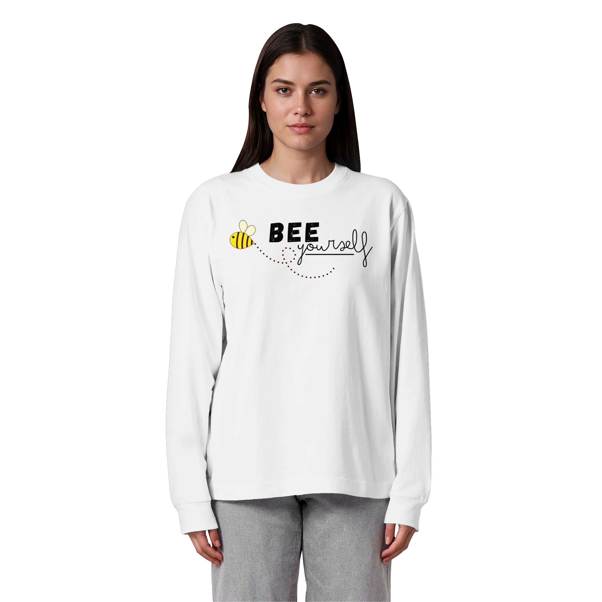 Bee yourself "Léon Edition" - Organic Heavy Oversized Longsleeve T-Shirt