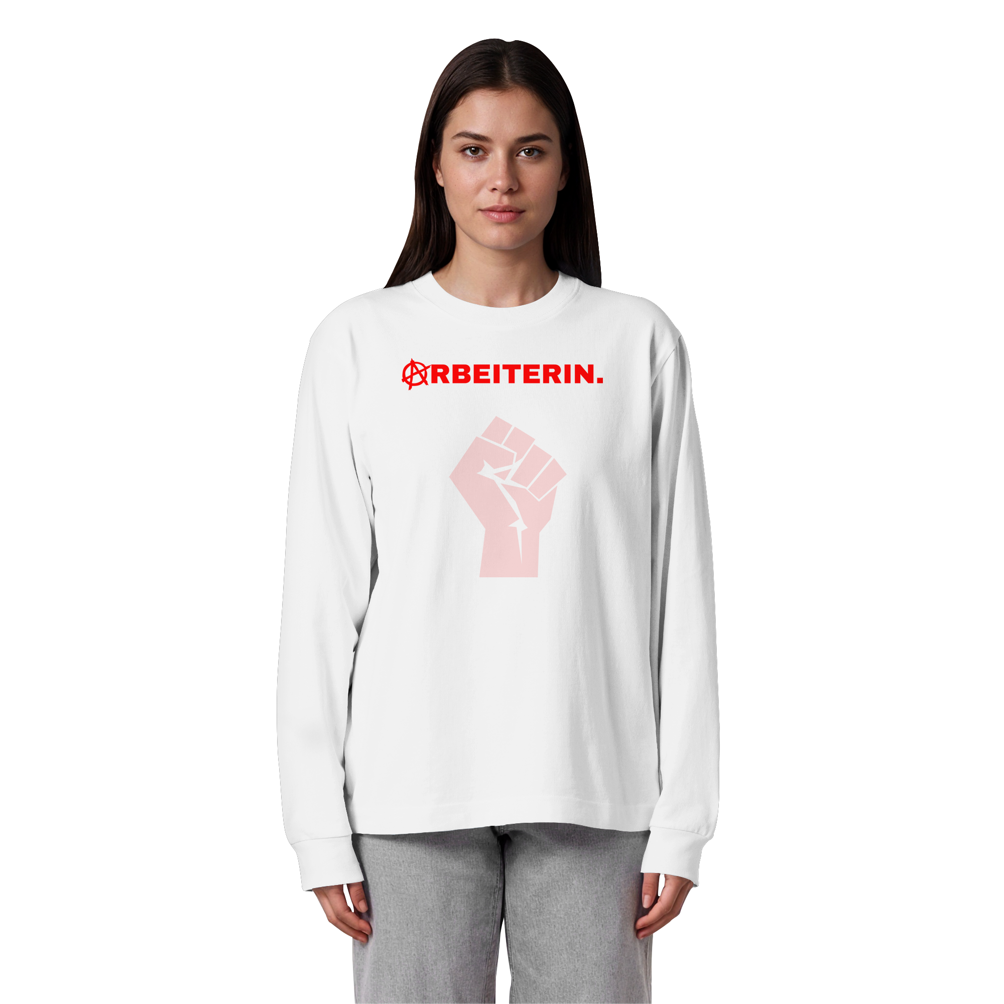 ARBEITERIN. "Solidarisch und Frei Edition" - Organic Heavy Oversized Longsleeve T-Shirt