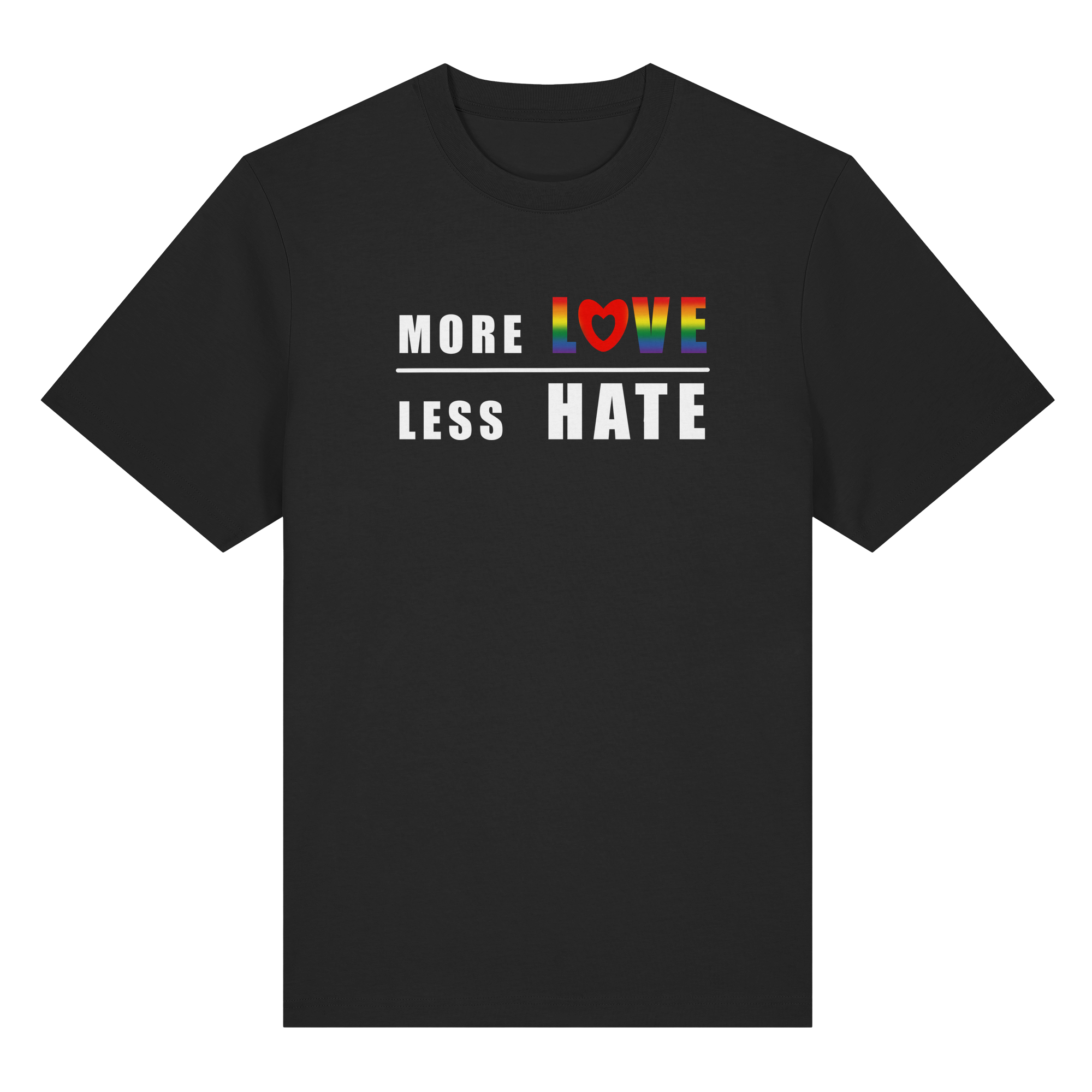 More Love Less Hate "Rainbow Edition" - Organic Heavy Shirt