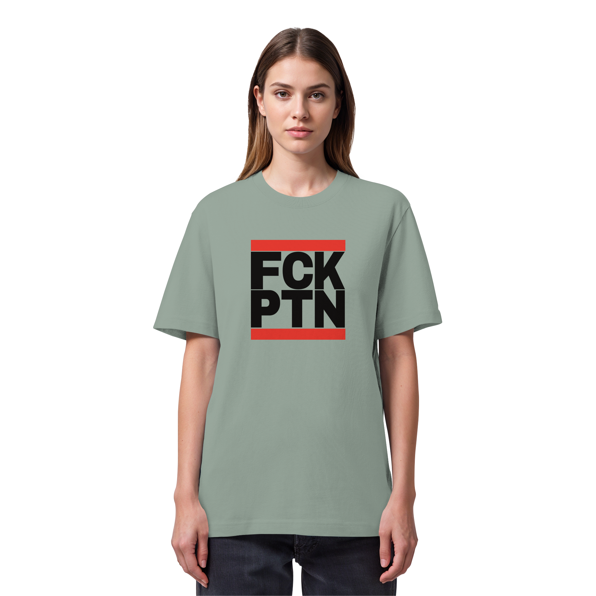 FCK PTN (schwarze Schrift) - Organic Heavy T-Shirt