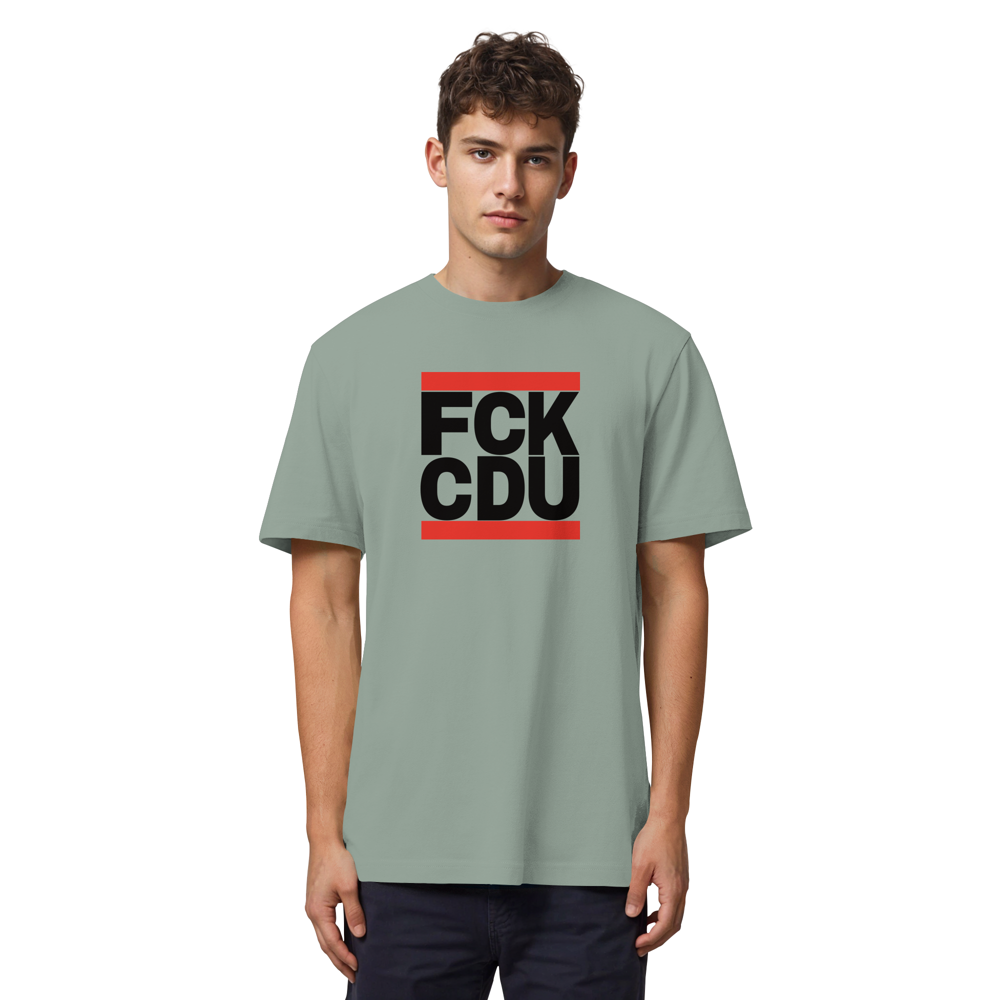 FCK CDU (schwarze Schrift) - Organic Heavy T-Shirt