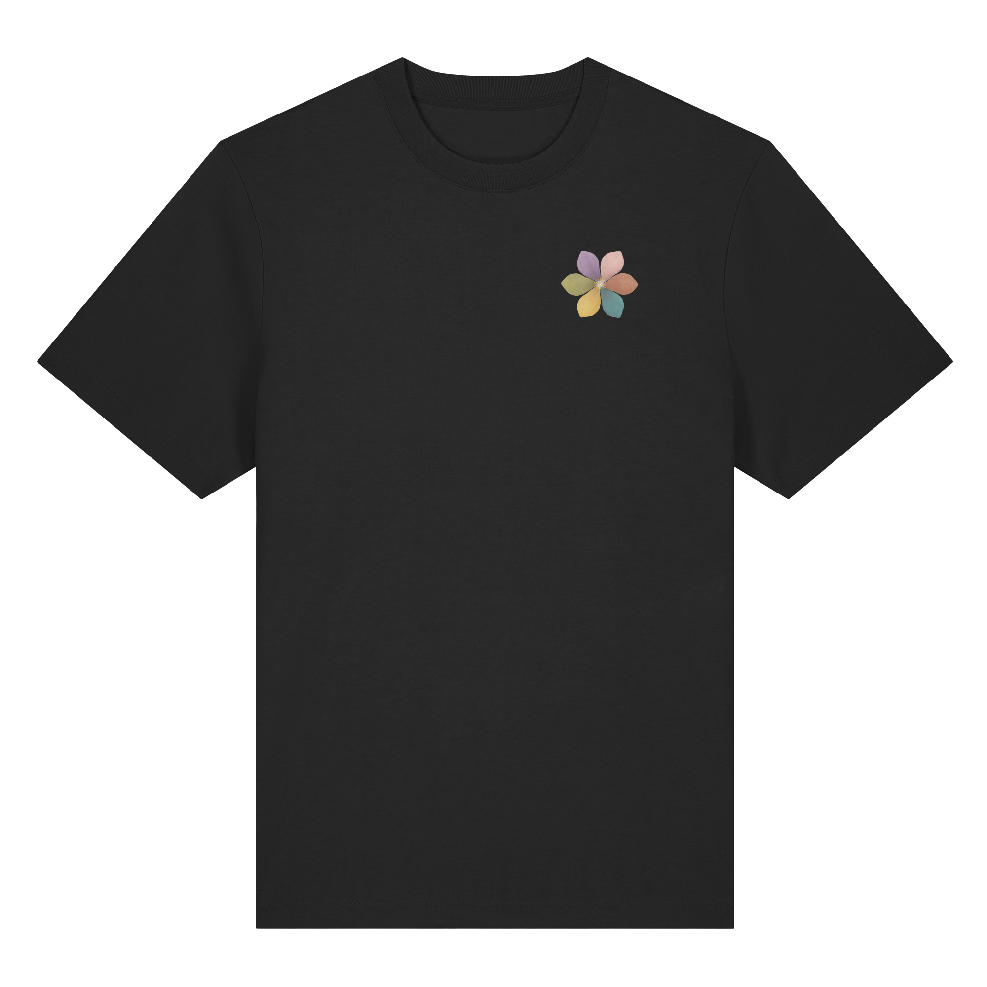 Ich sorge gut für mich "Achtsamkeitsblüte Edition" Backprint - Organic Heavy T-Shirt