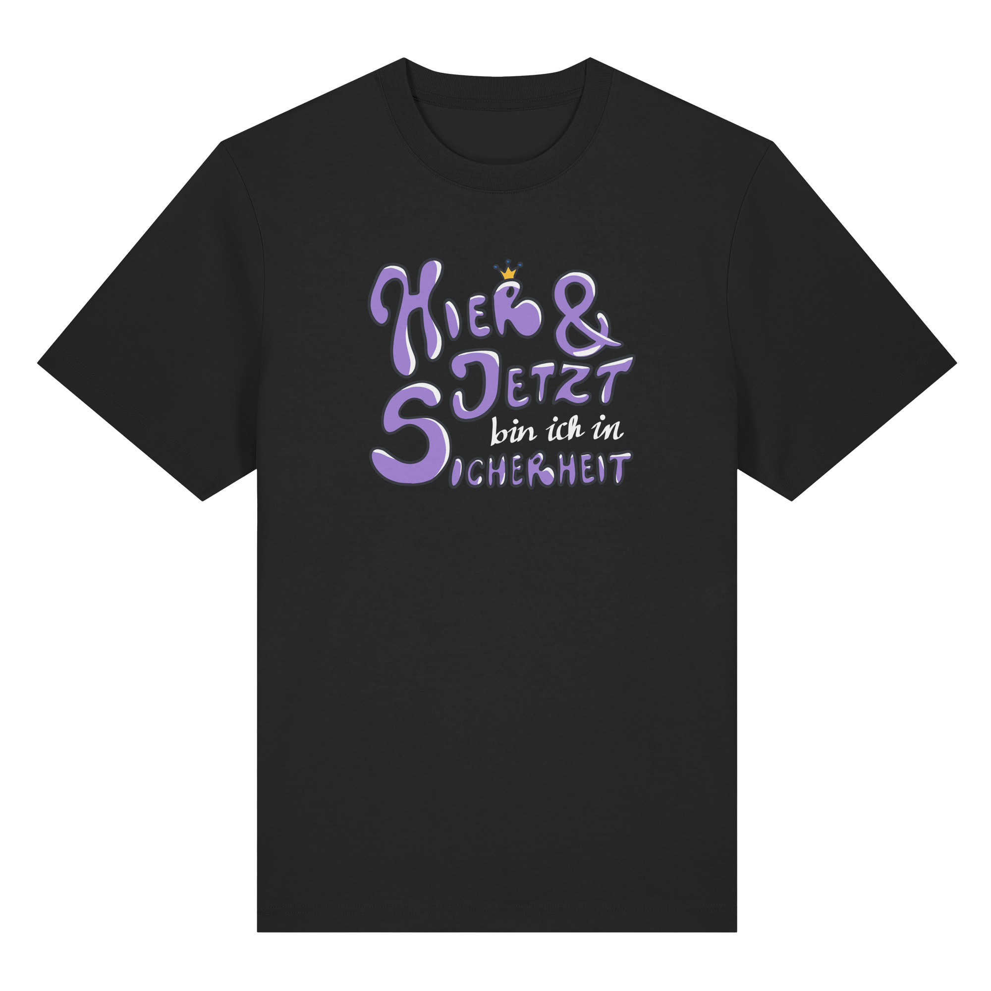 Hier und jetzt bin ich in Sicherheit "Lila Edition" - Organic Heavy T-Shirt