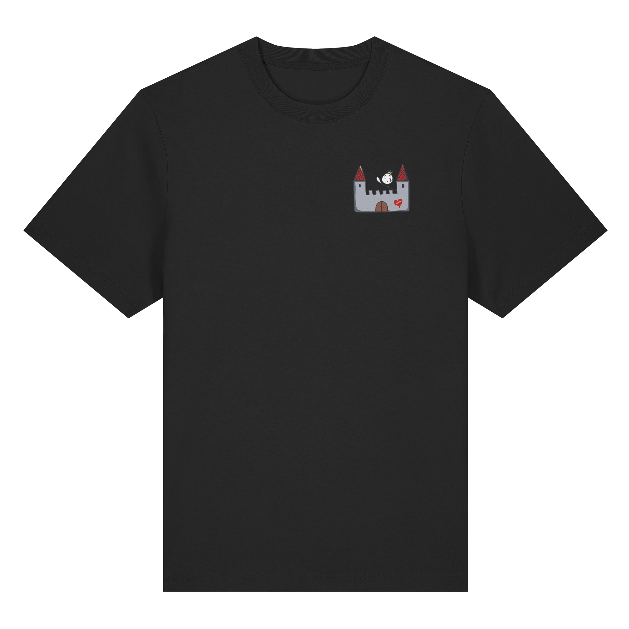 Seelenmännchen "Schloss Edition" Brustprint (dunkel) - Organic Heavy T-Shirt
