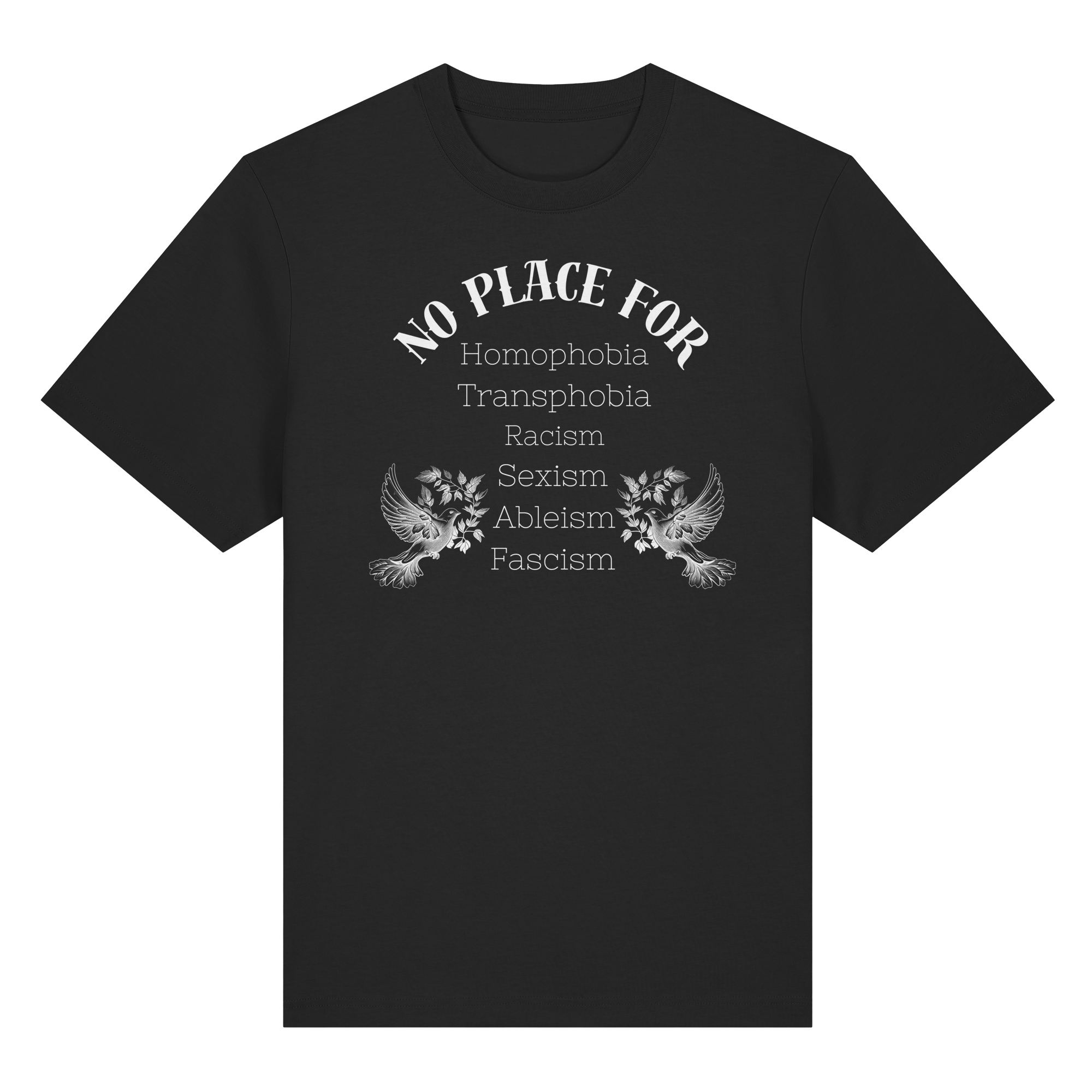 No Place For (weiße Schrift) - Organic Heavy T-Shirt