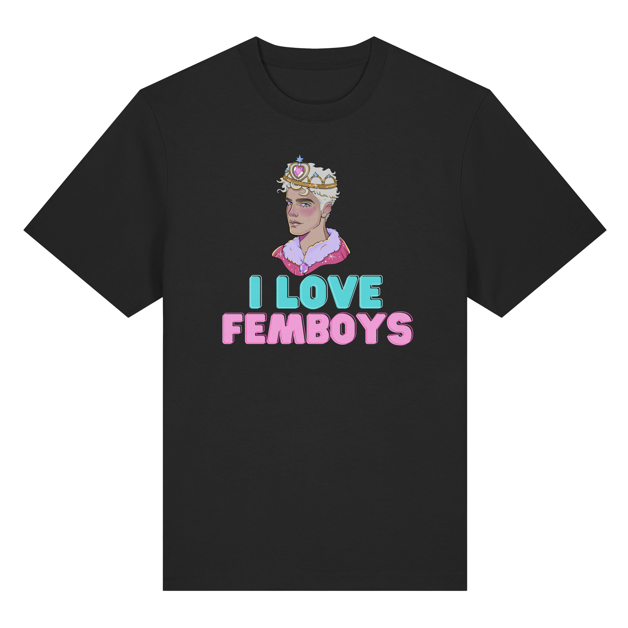 I Love Femboys "Royal Blush Edition" - Organic Heavy T-Shirt