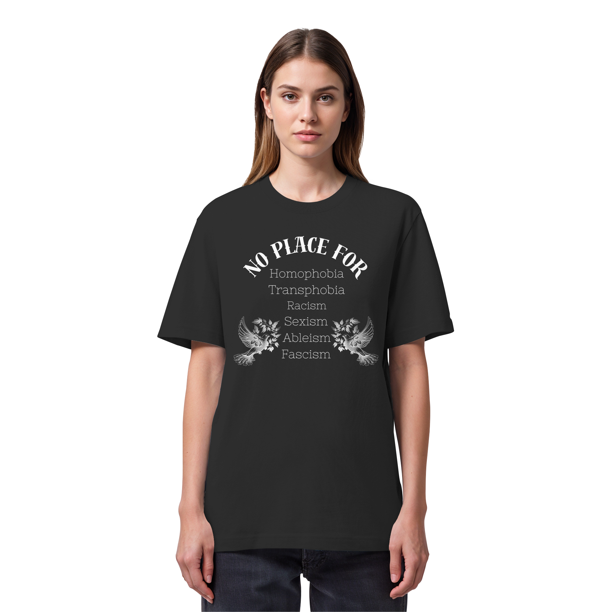 No Place For (weiße Schrift) - Organic Heavy T-Shirt